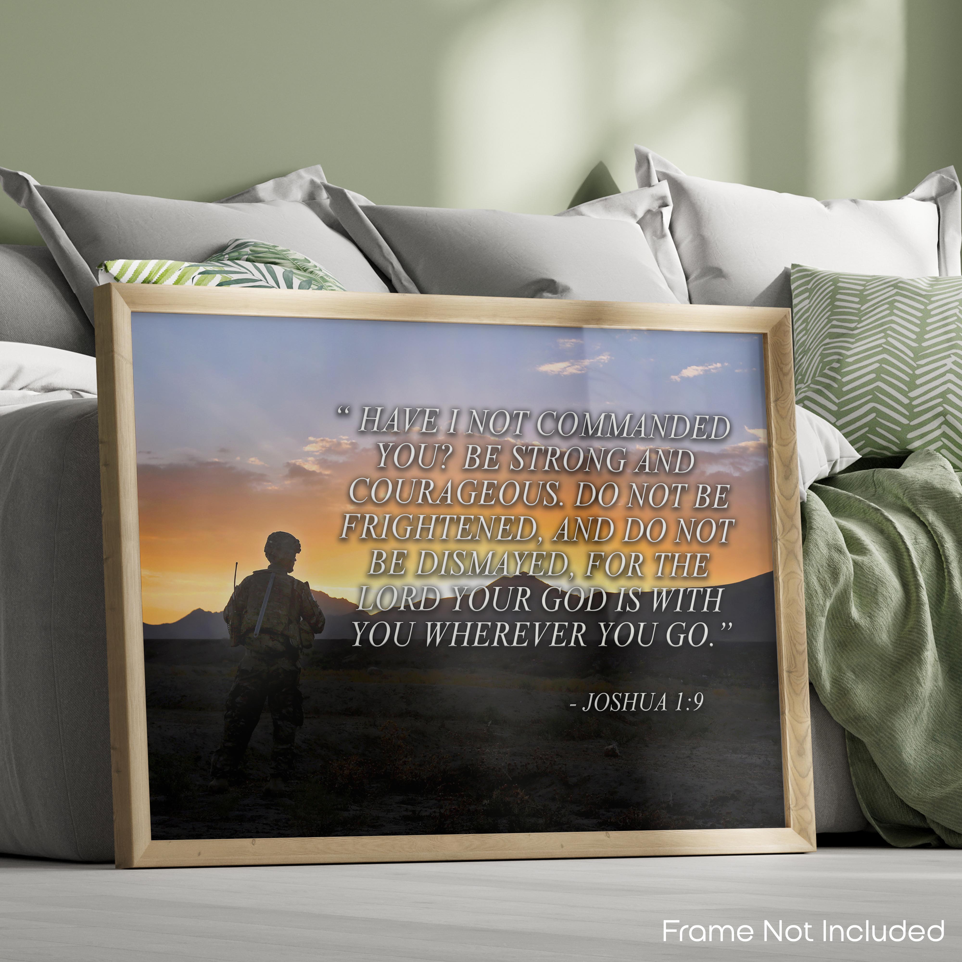 Joshua 1:9 - Religious Poster