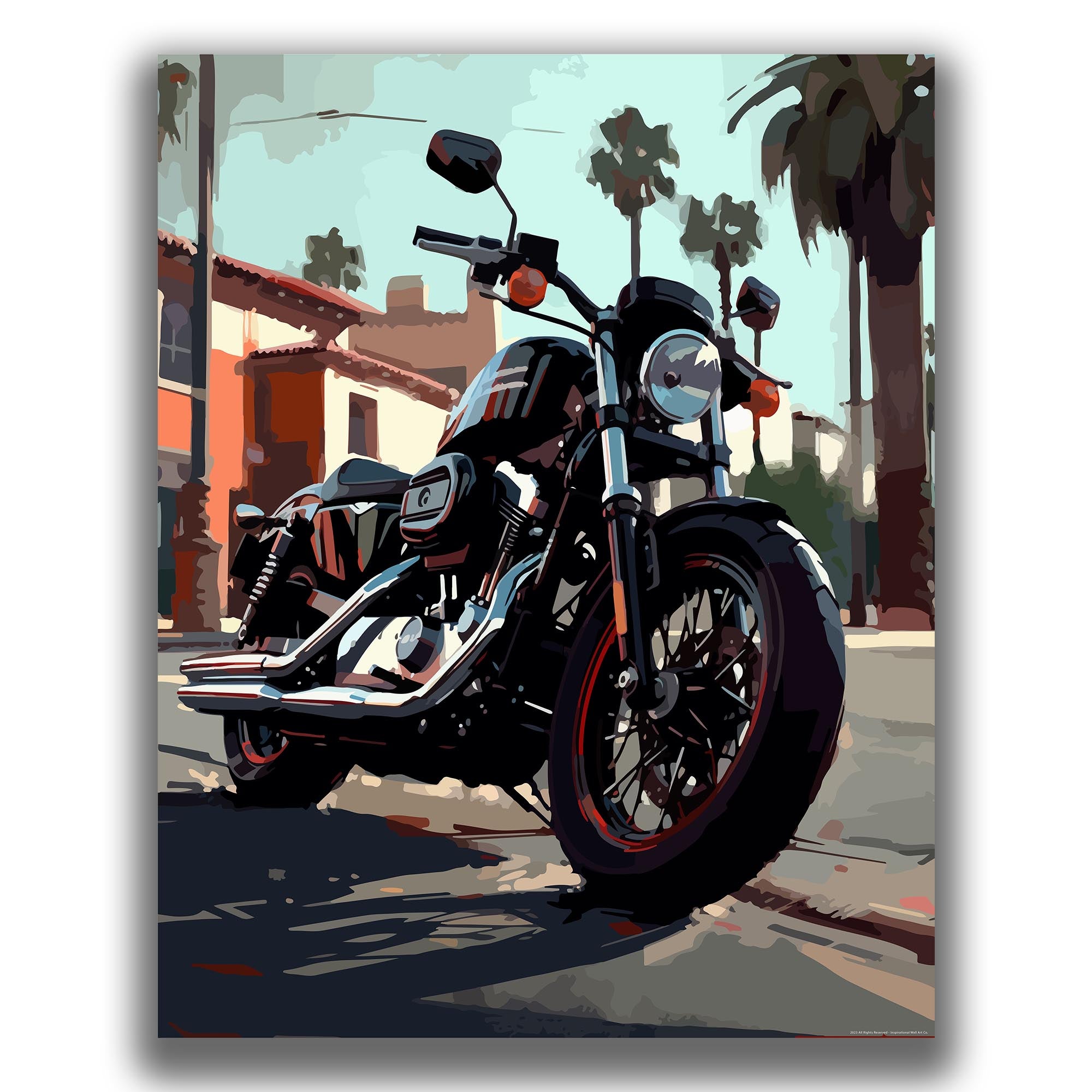 High - Motorcycle Poster