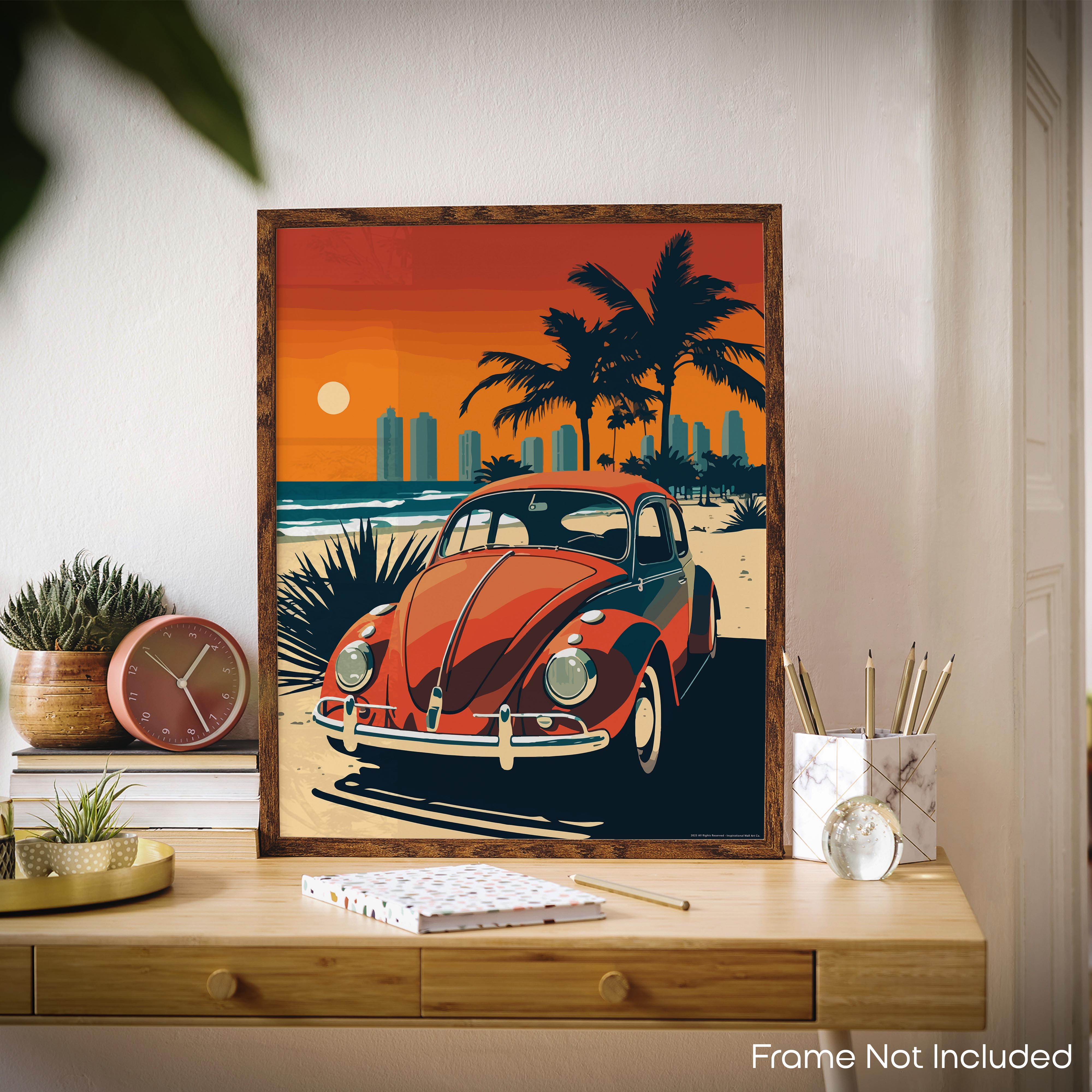 Red Beetle - Volkswagen Poster
