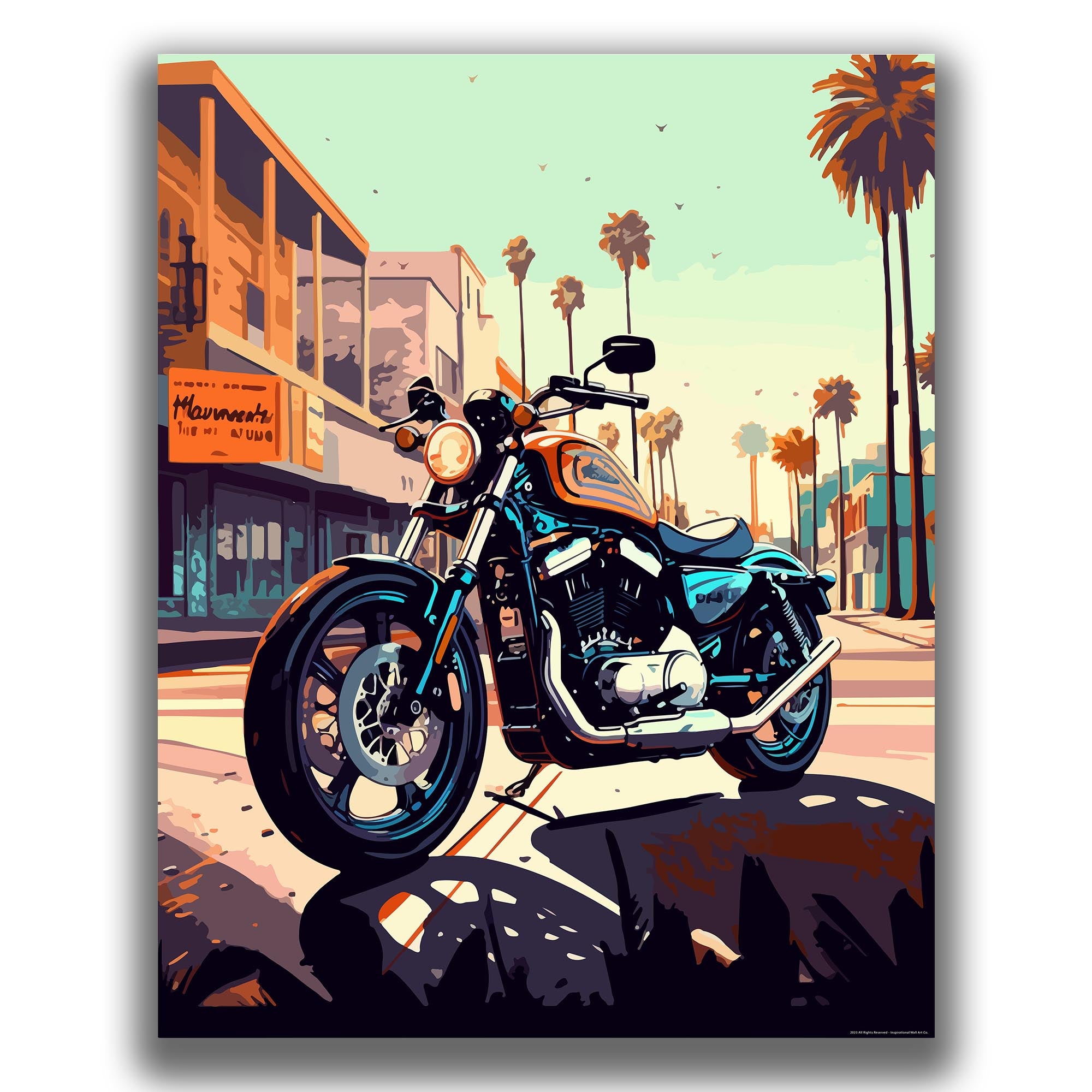 High - Motorcycle Poster