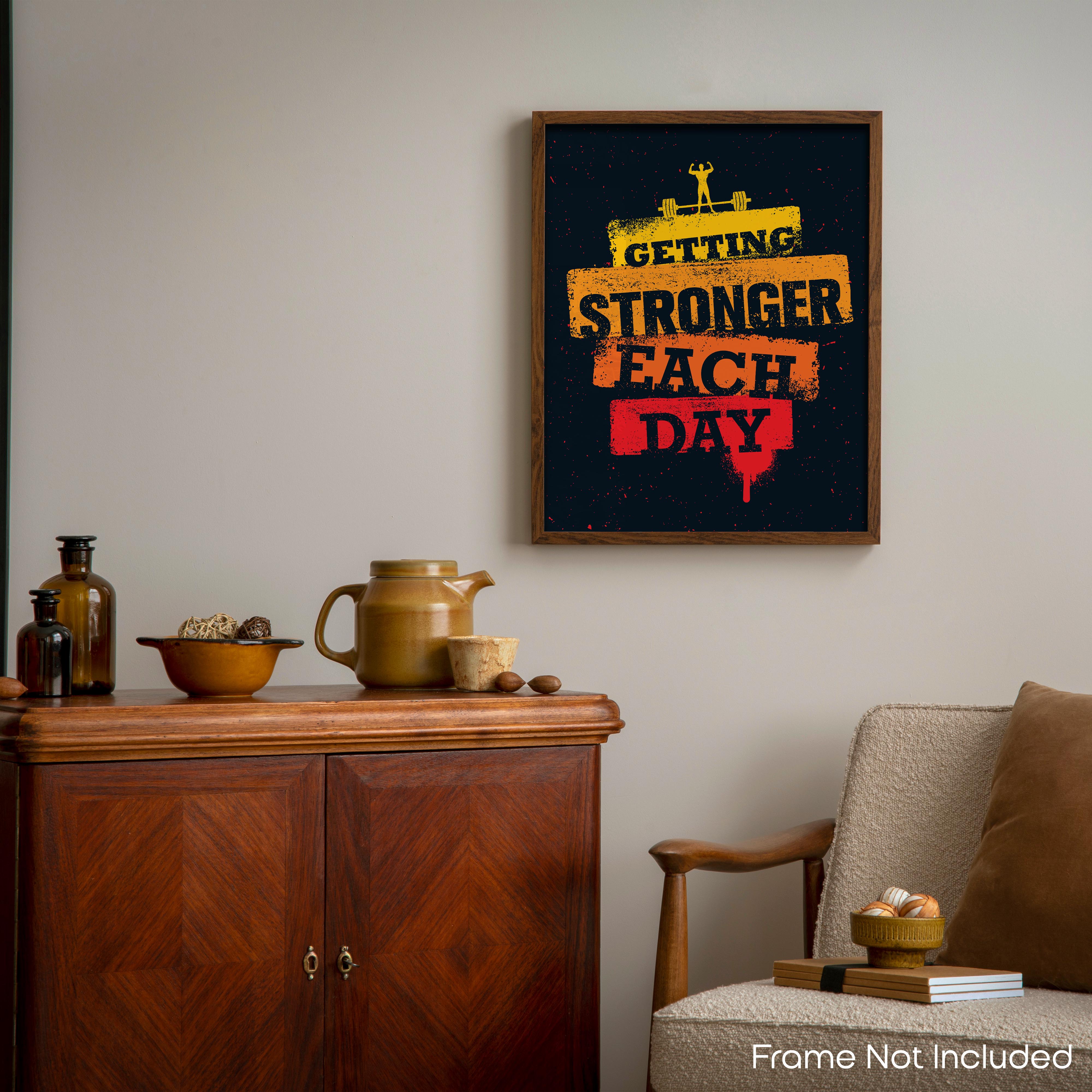Getting Stronger - Gym Poster