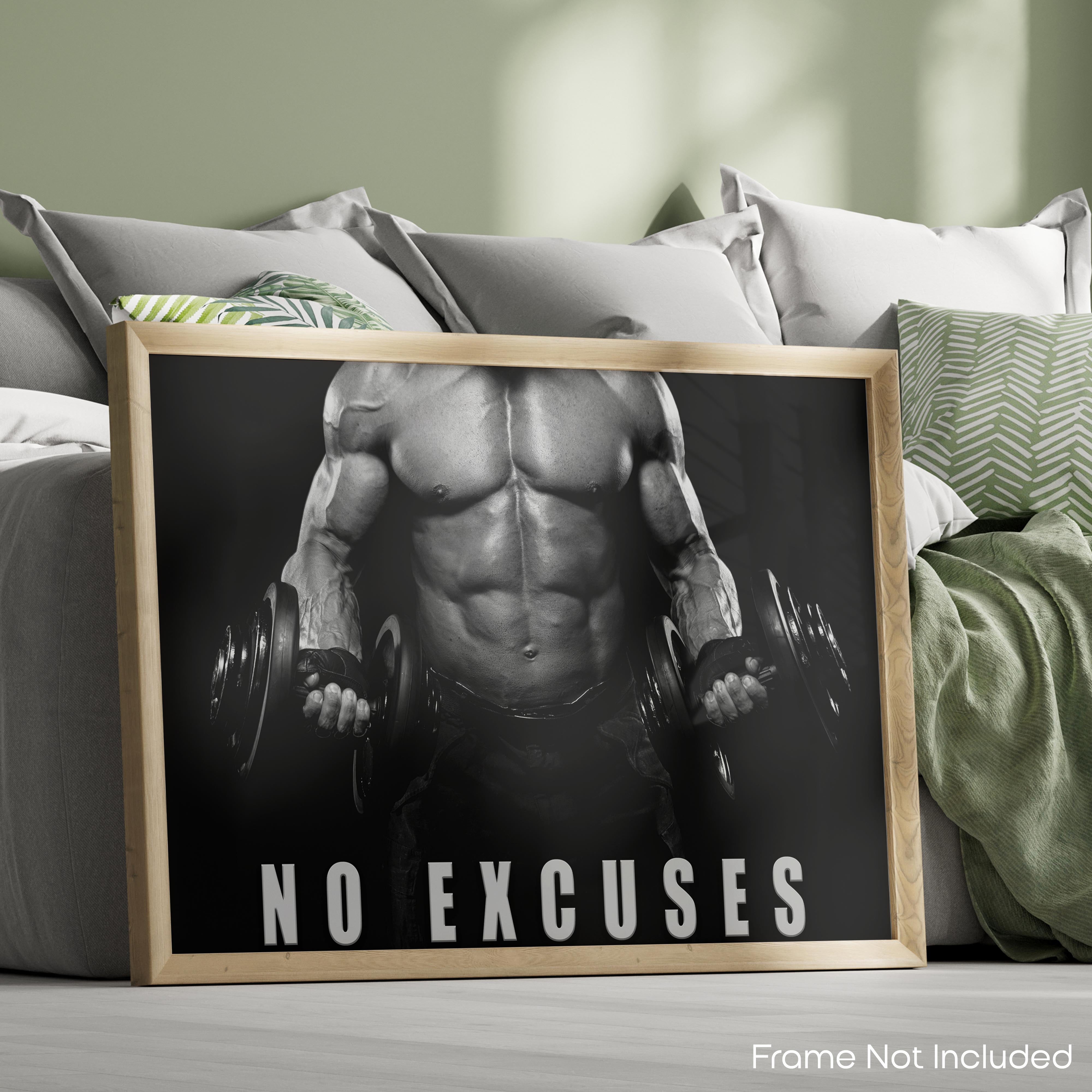 No Excuses - Gym Poster