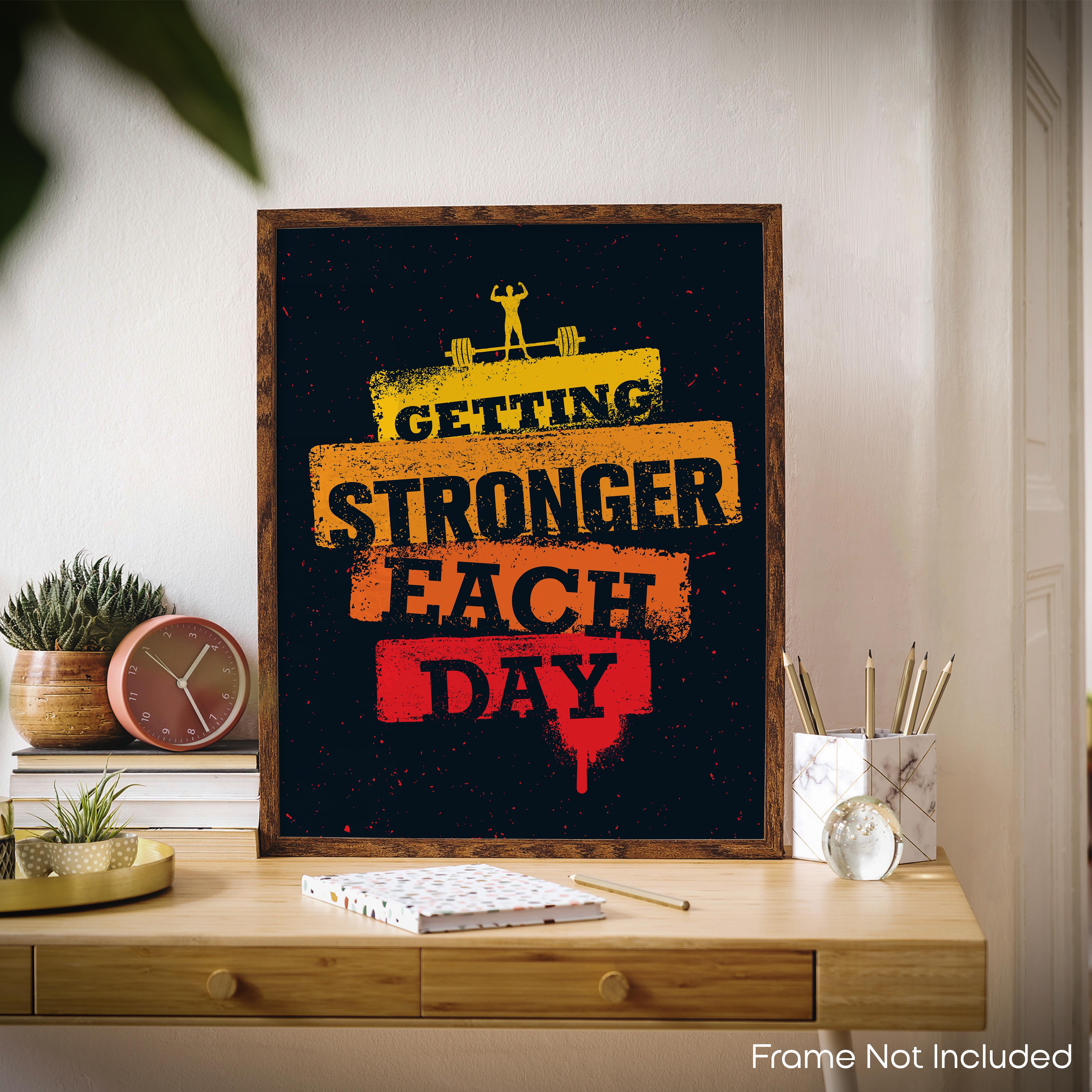 Getting Stronger - Gym Poster