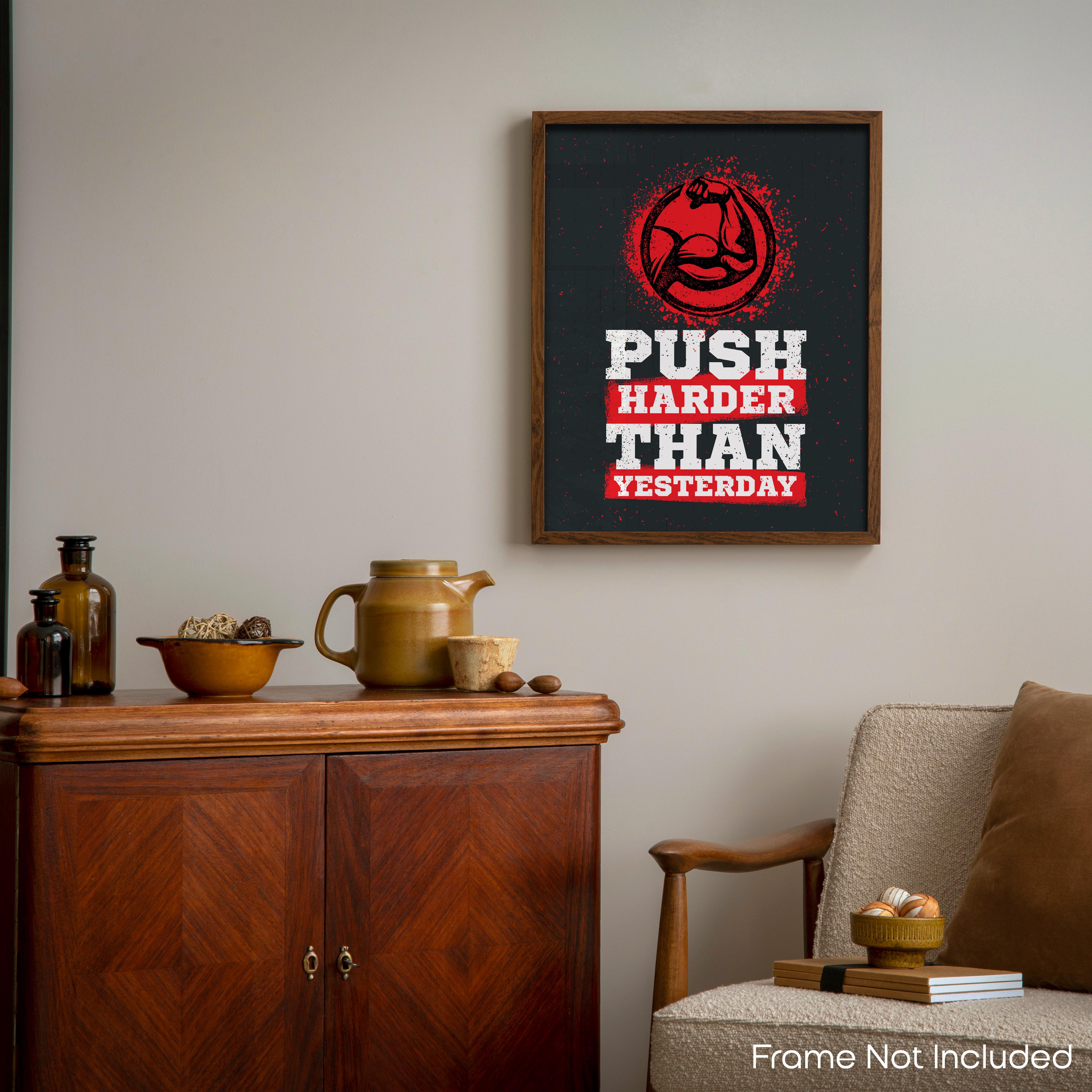 Harder Than Yesterday - Gym Poster