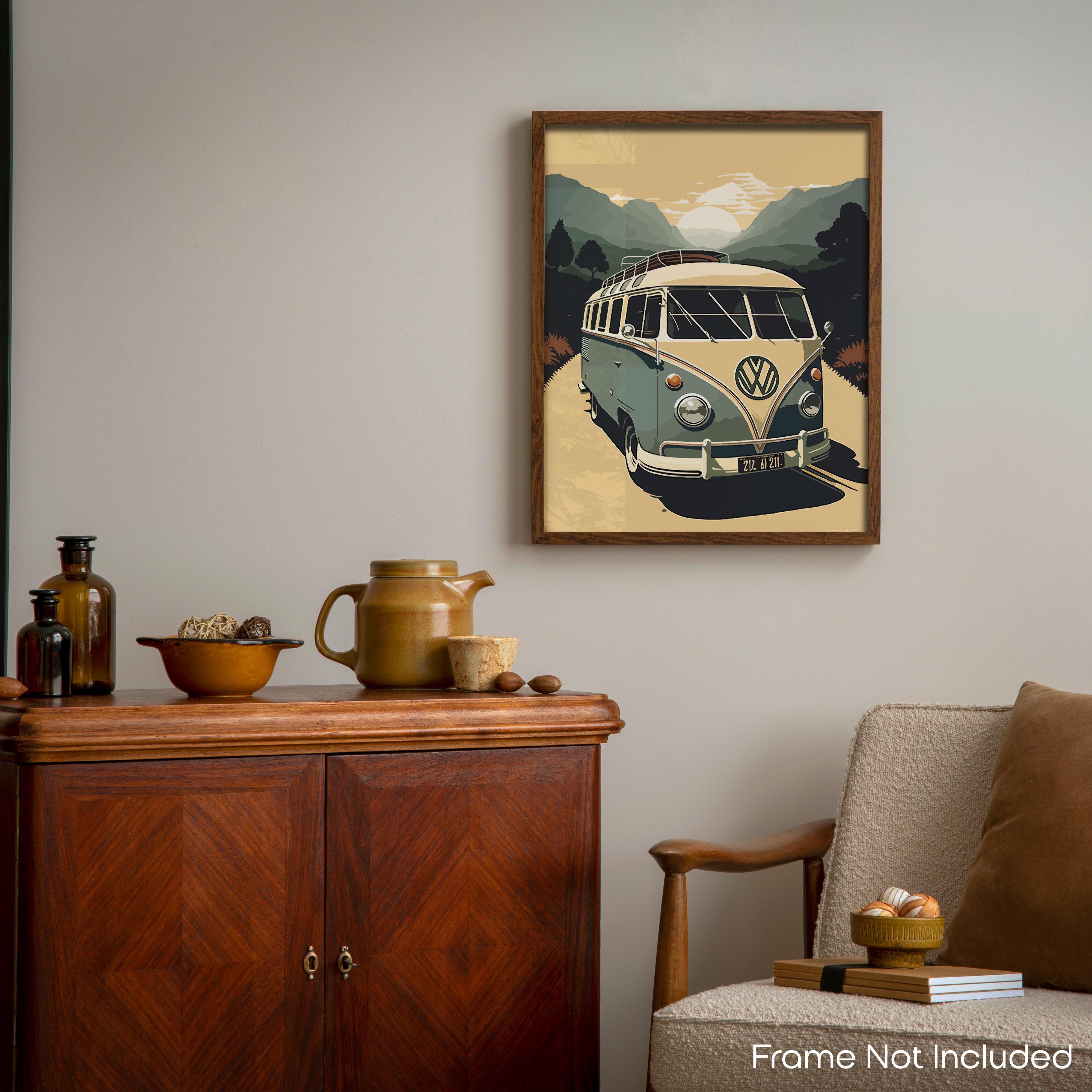 Van Mountains - Volkswagen Poster