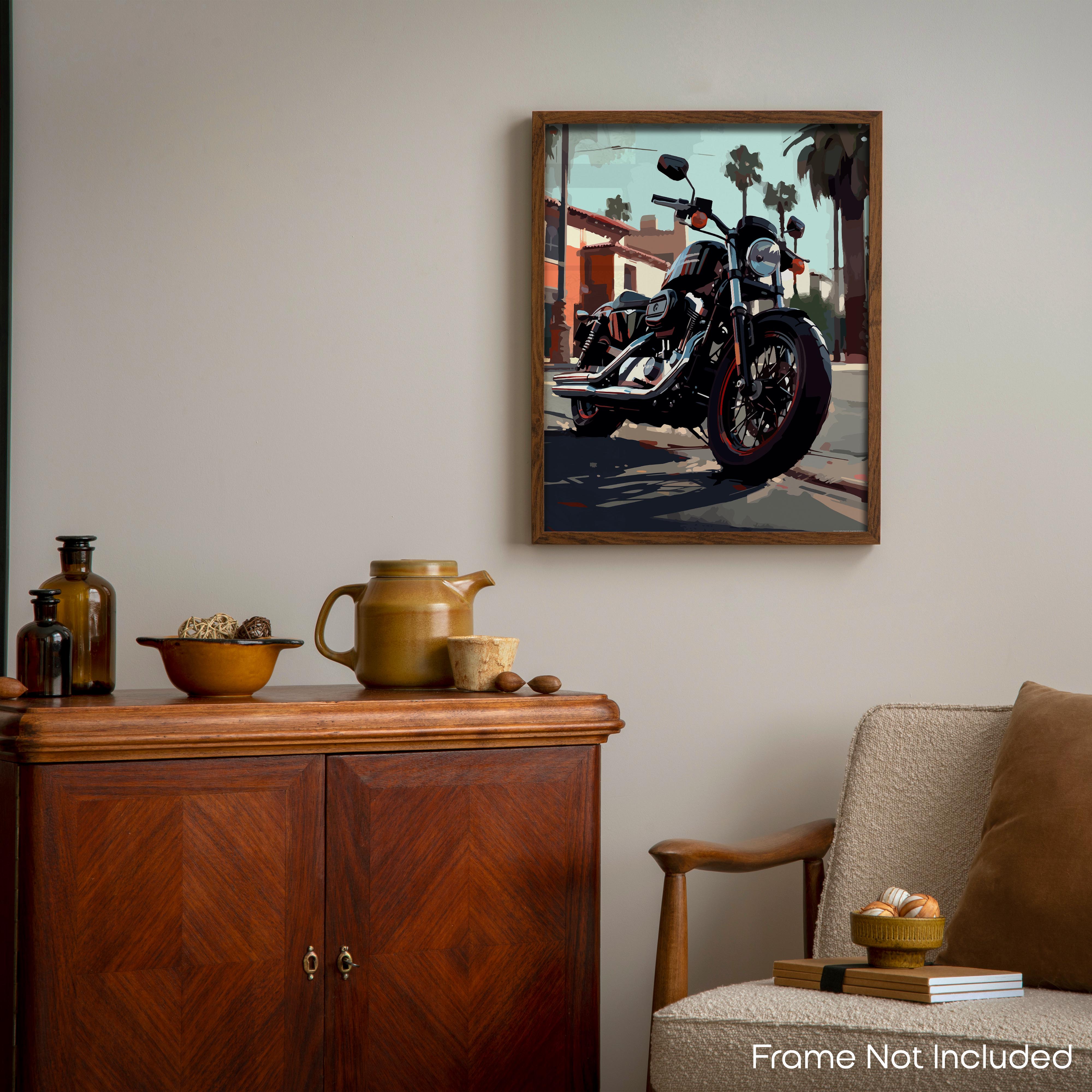 High - Motorcycle Poster