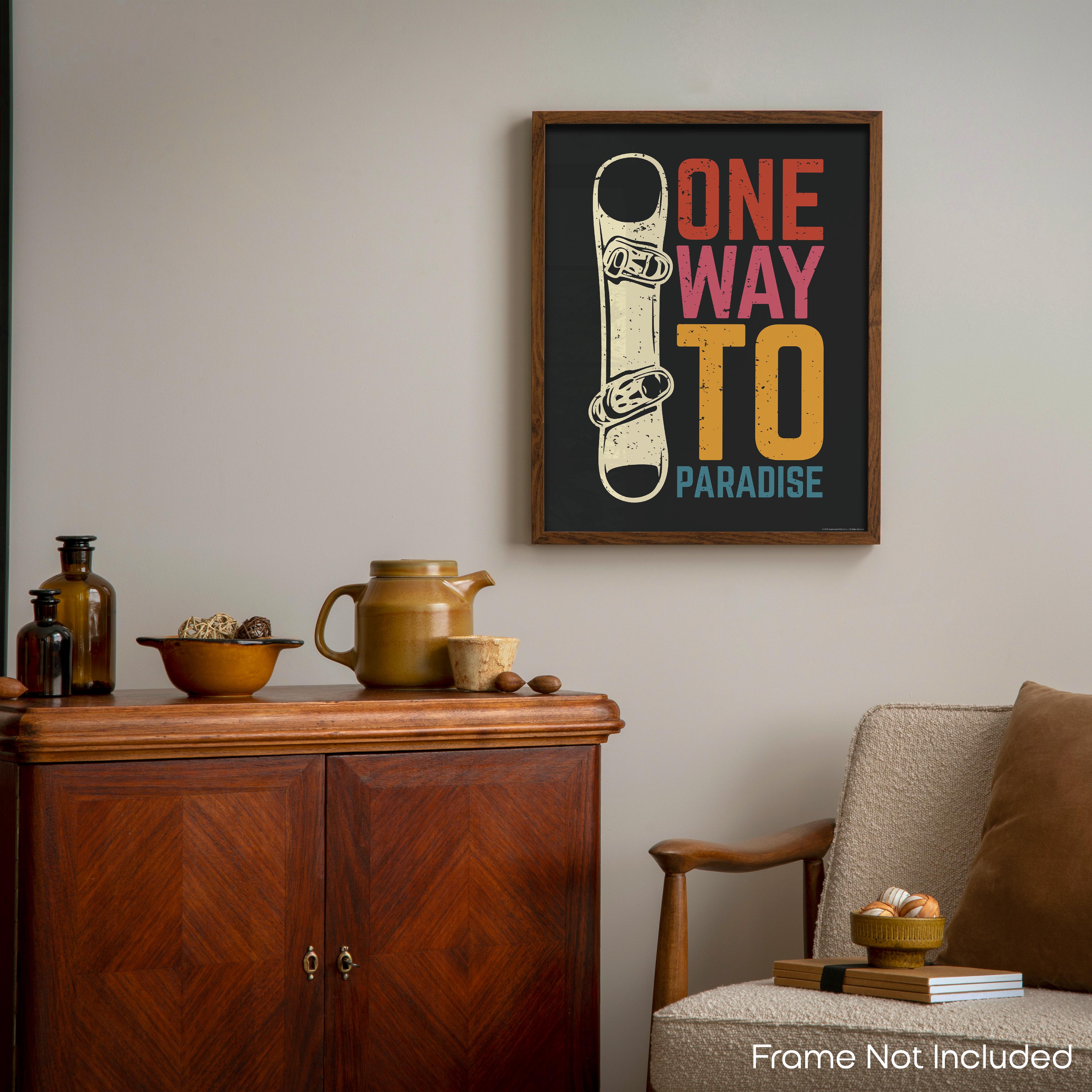 Life is Better Slopes - Snowboard Poster