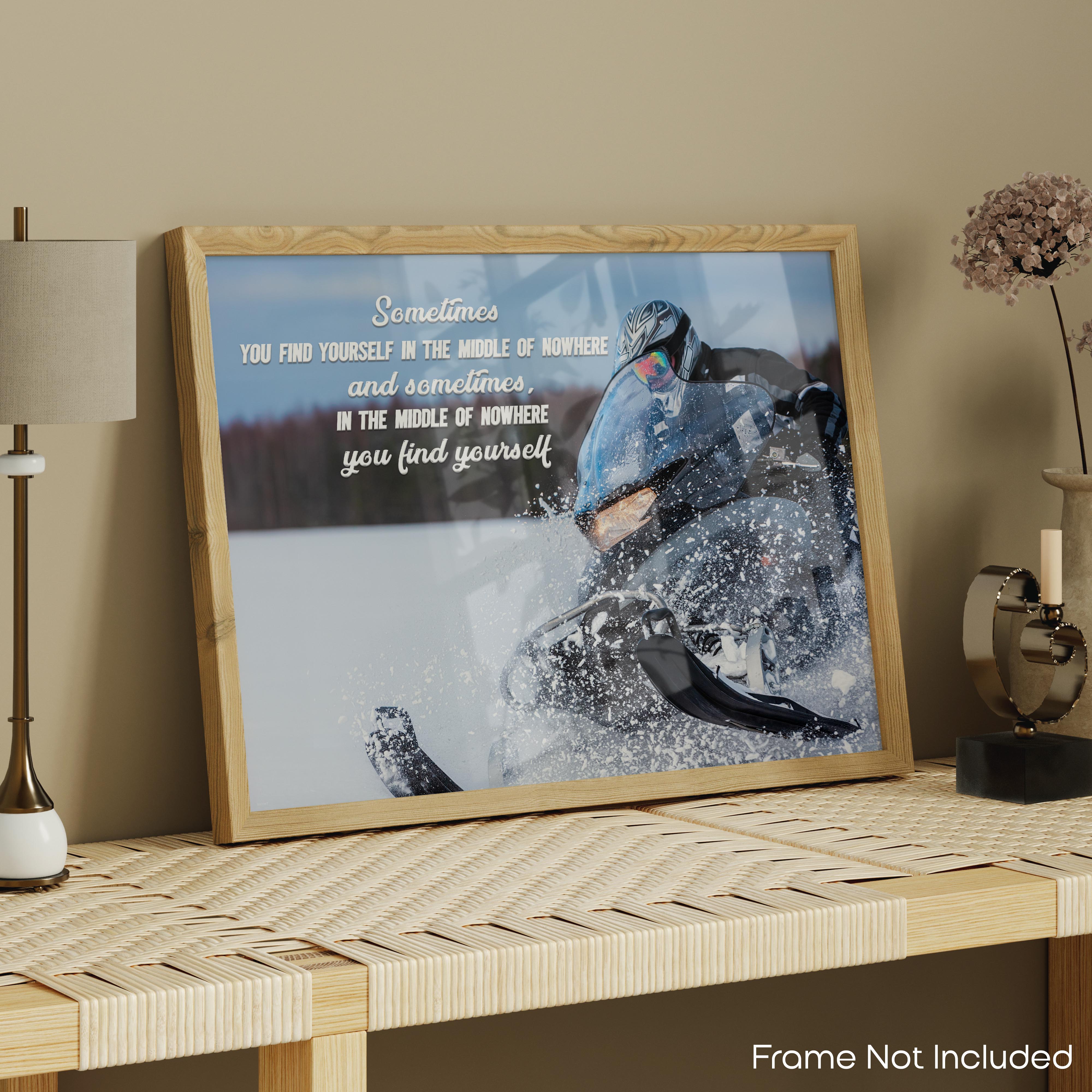 Find Yourself - Snowmobile Poster