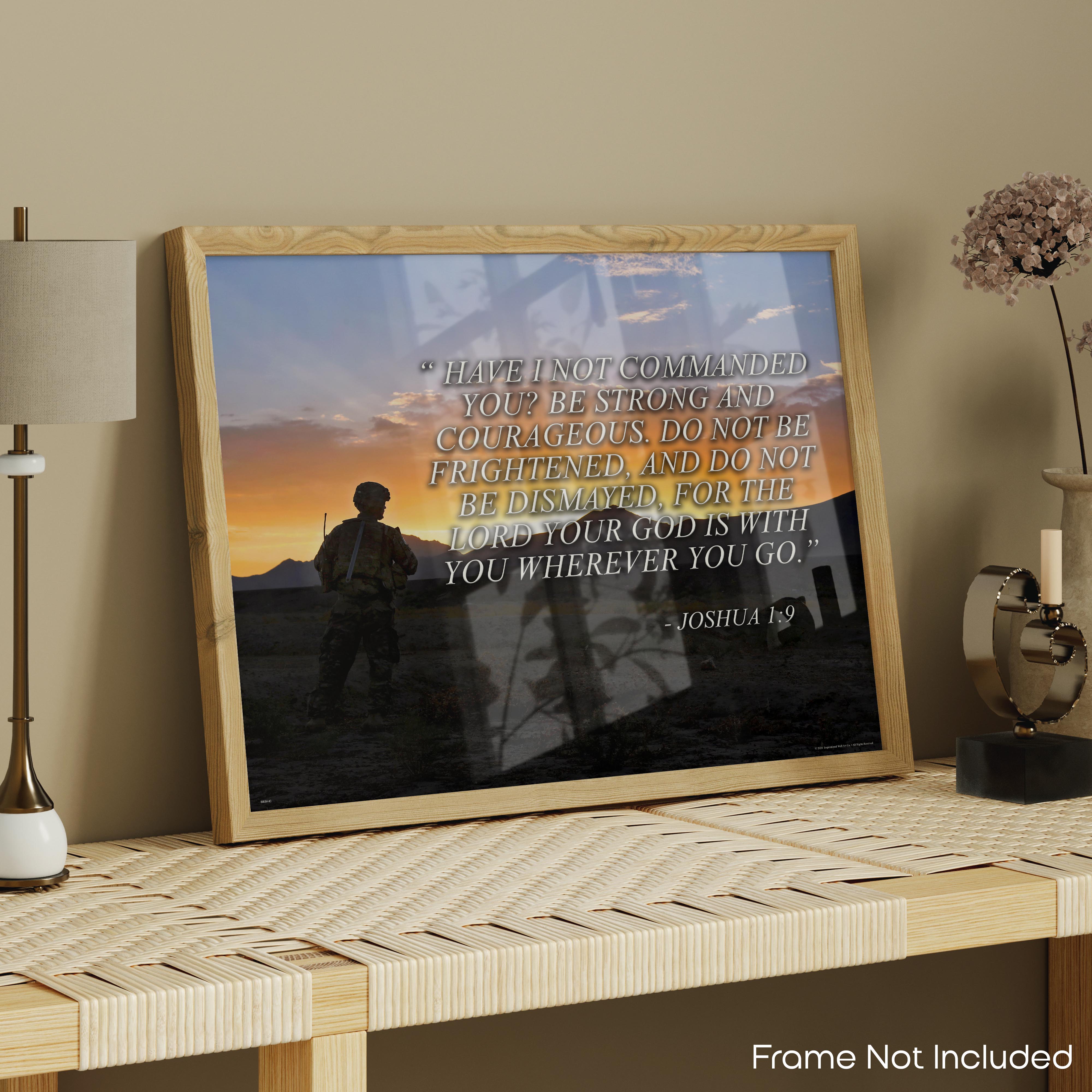 Joshua 1:9 - Religious Poster