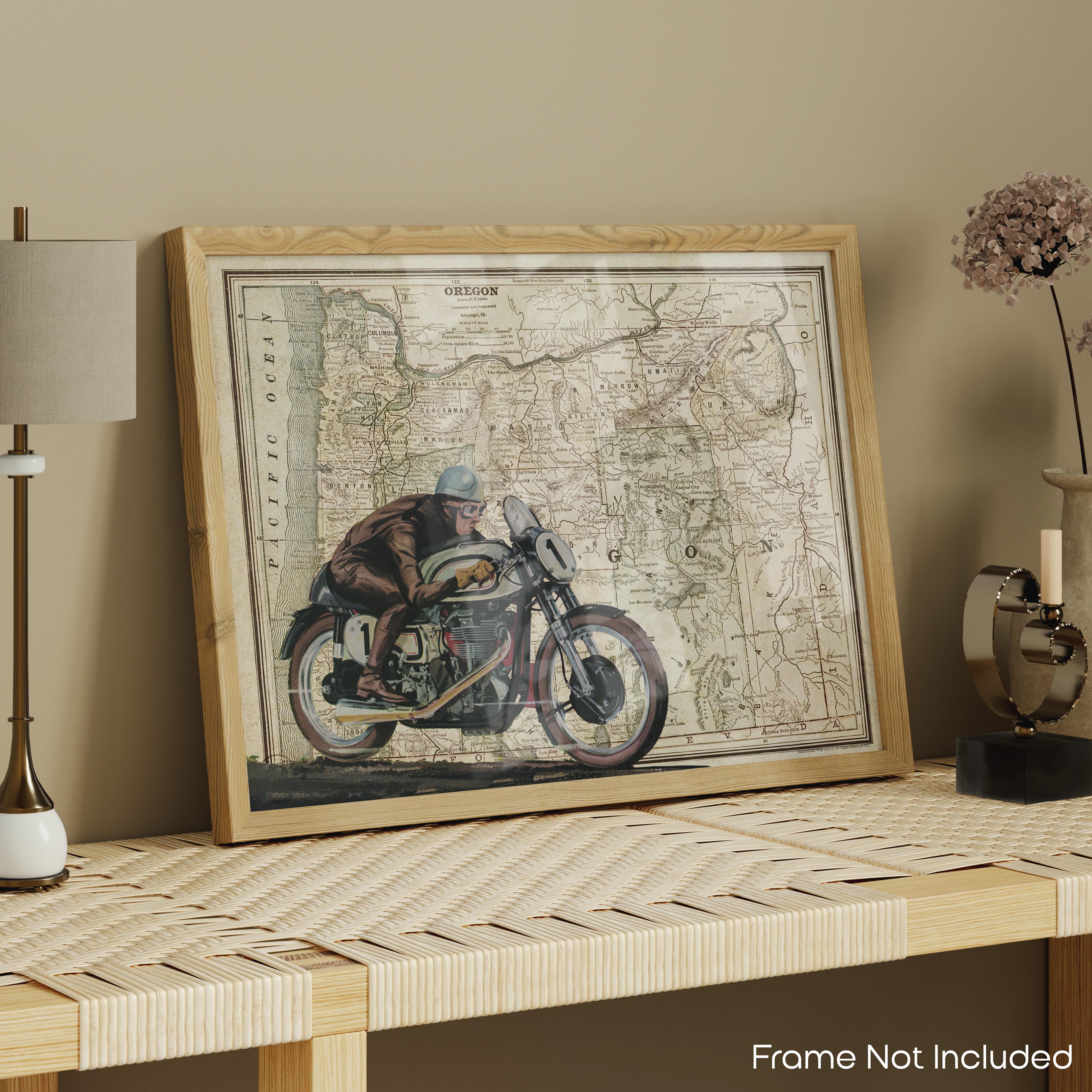 Oregon - Motorcycle Poster