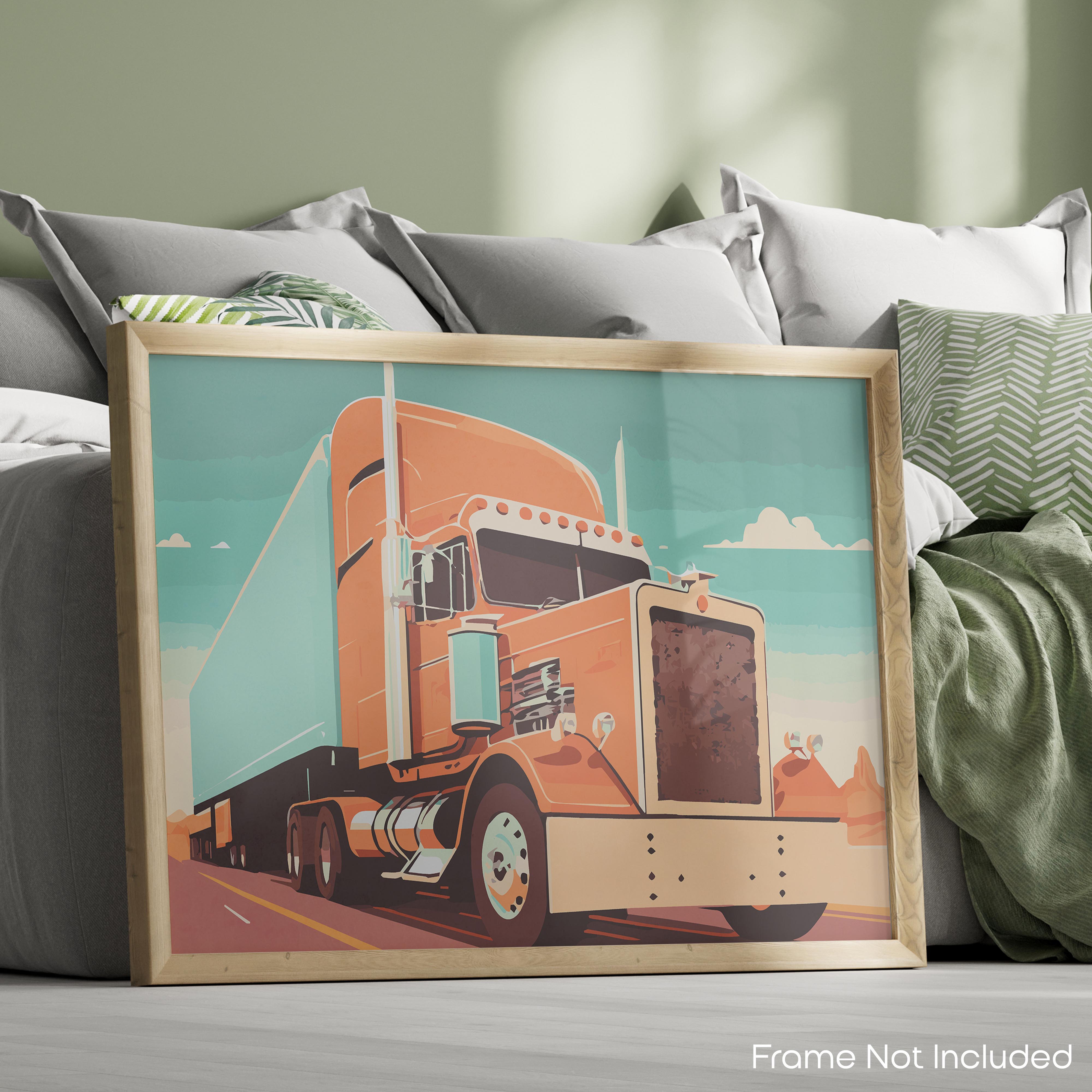 Enroute - Semi Truck Poster