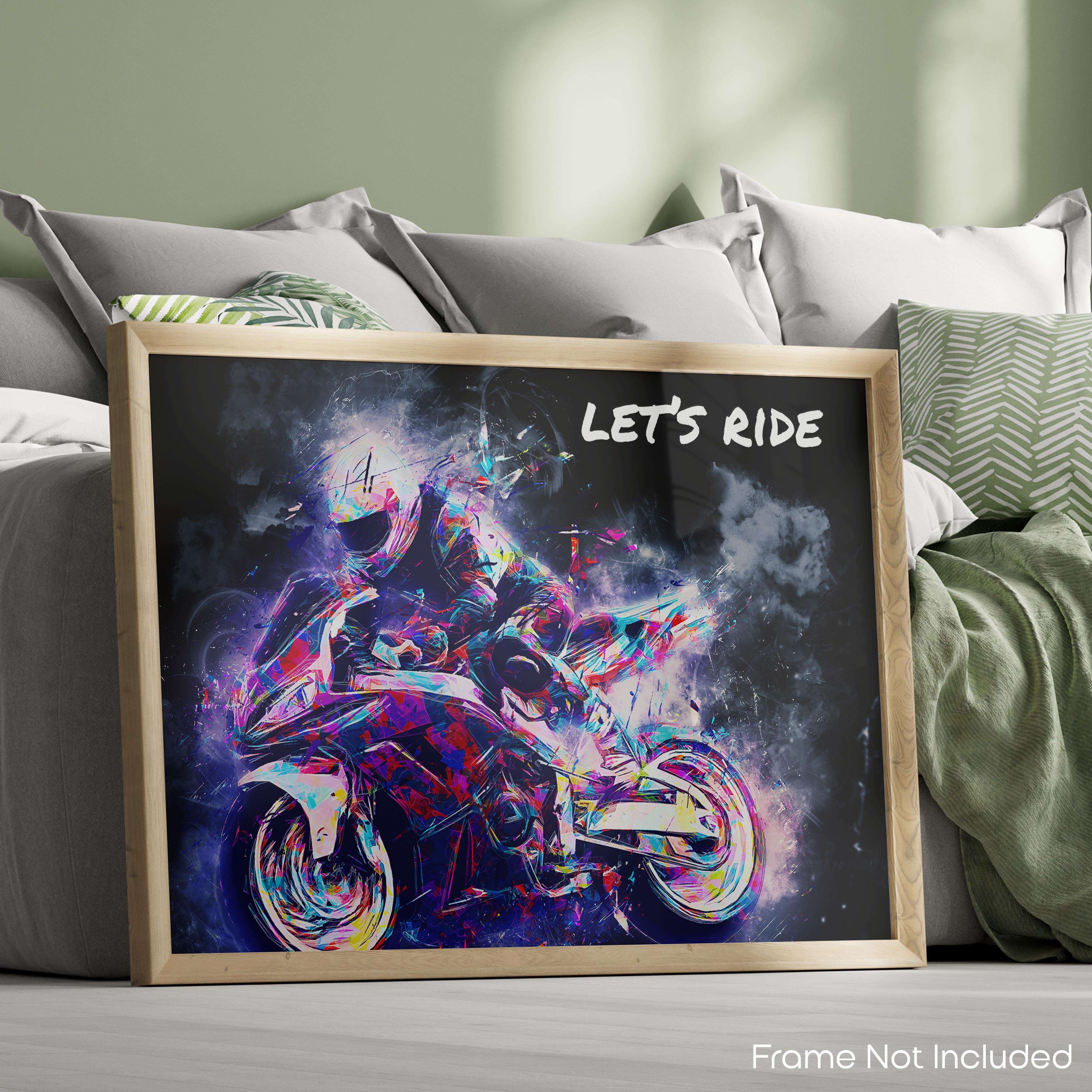 Lets Ride - Motorcycle Poster