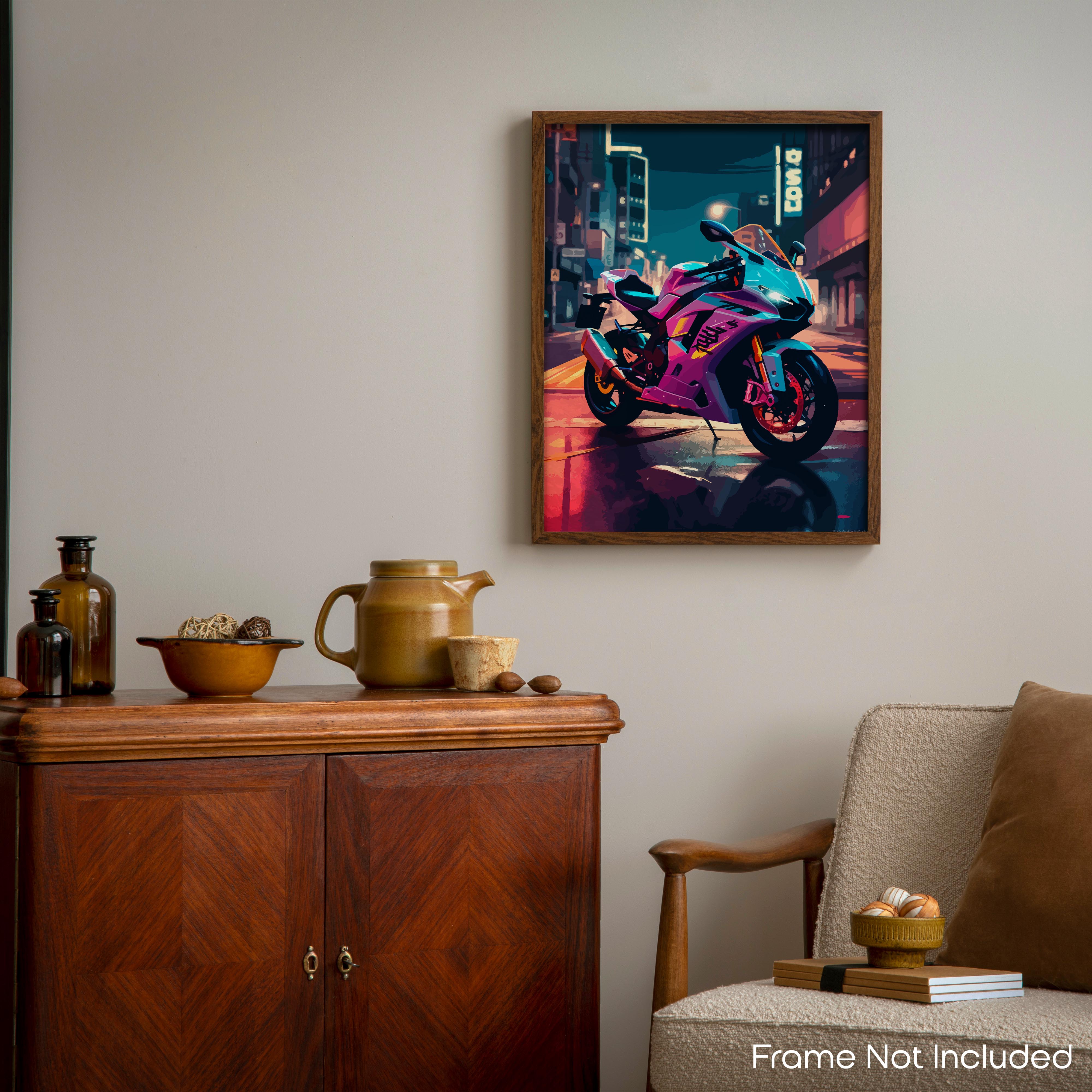 Gleaming - Motorcycle Poster