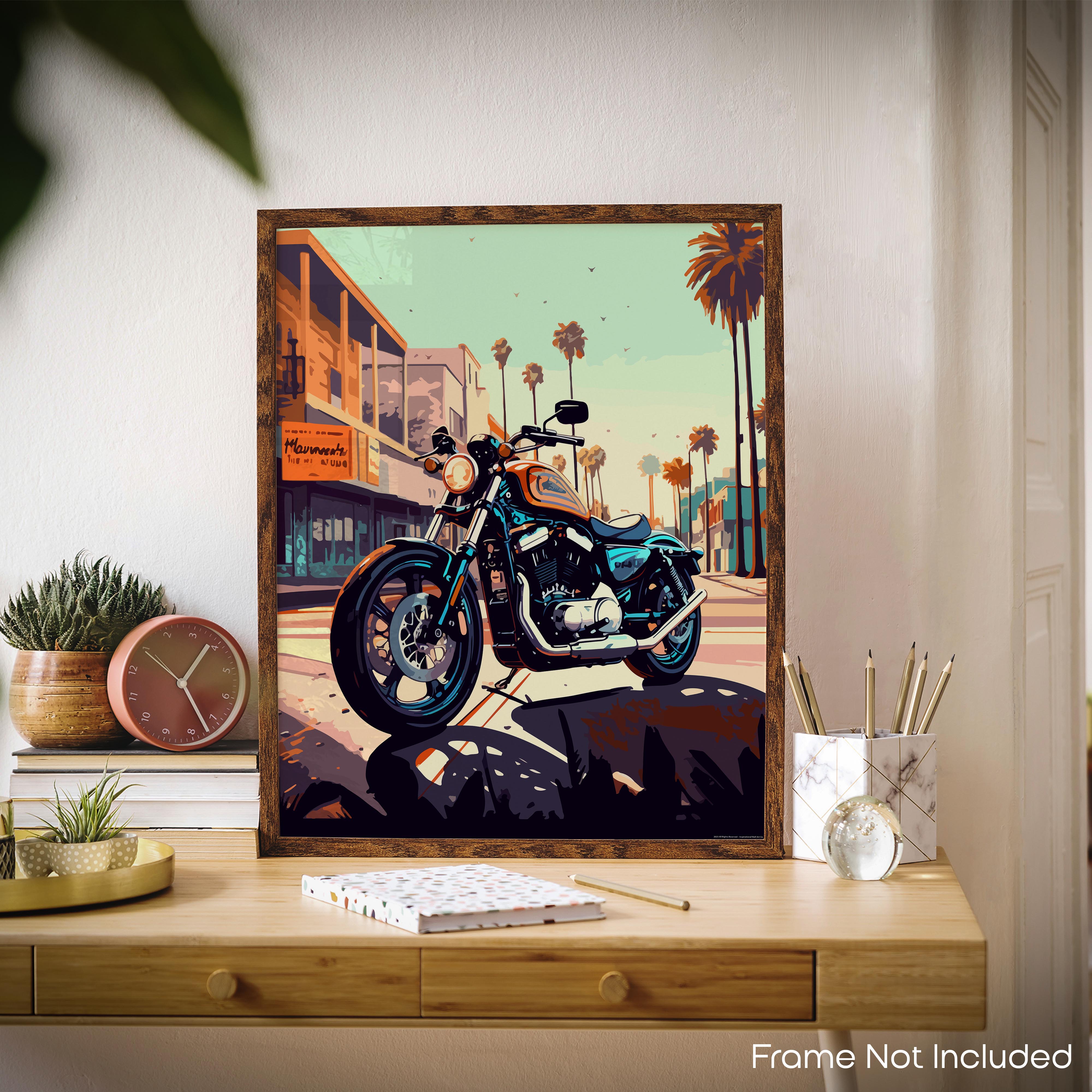 High - Motorcycle Poster