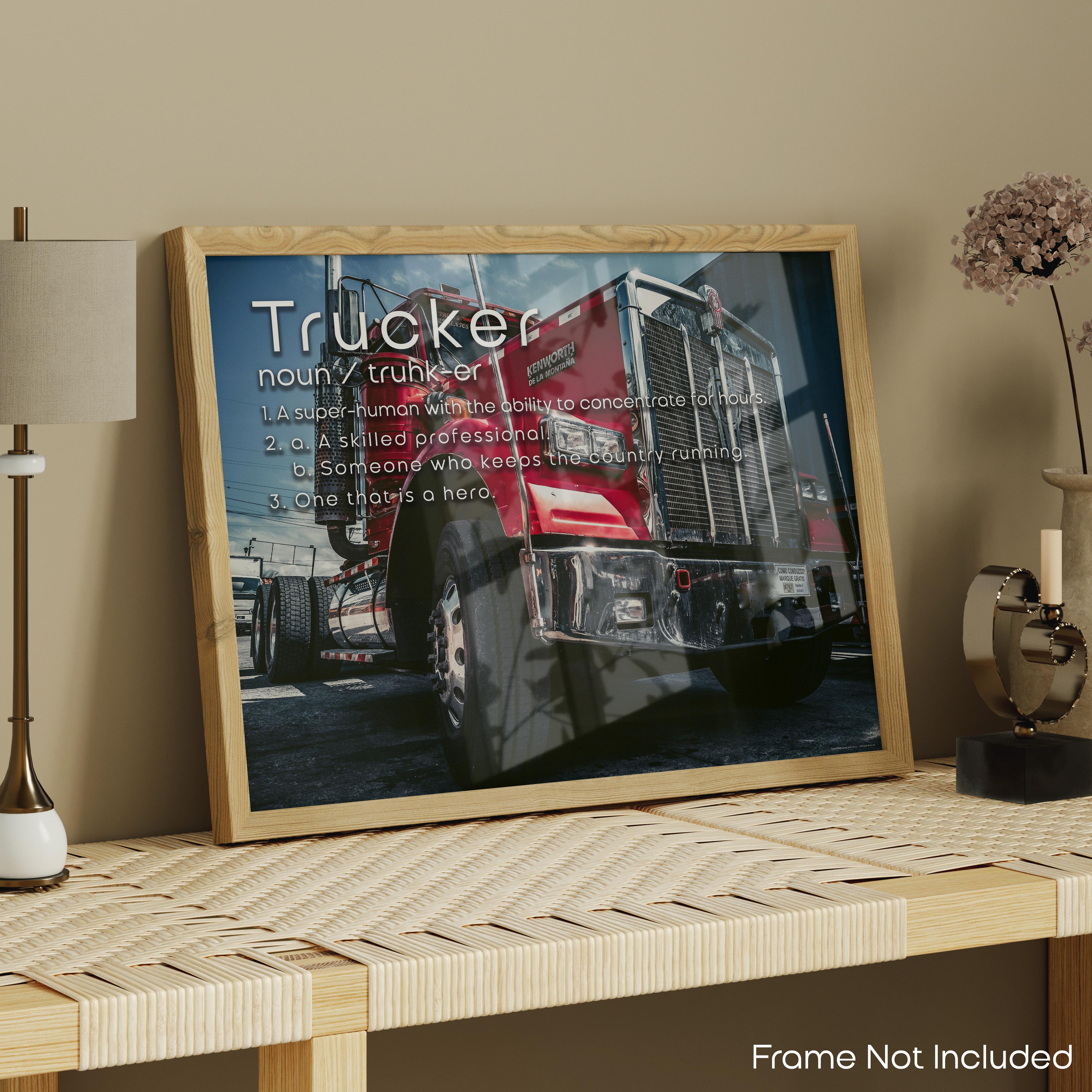 Trucker - Semi Truck Poster
