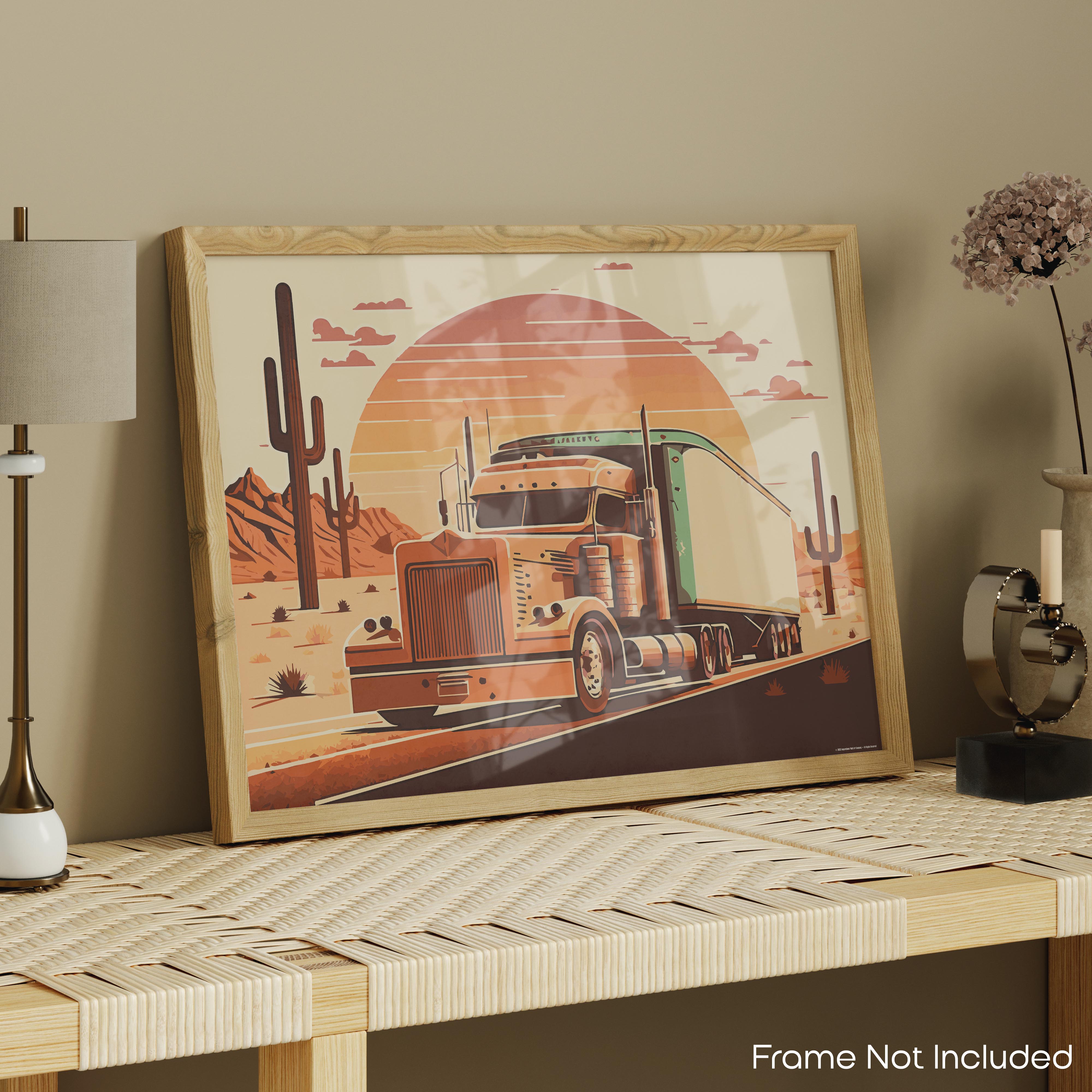 Cactus - Semi Truck Poster