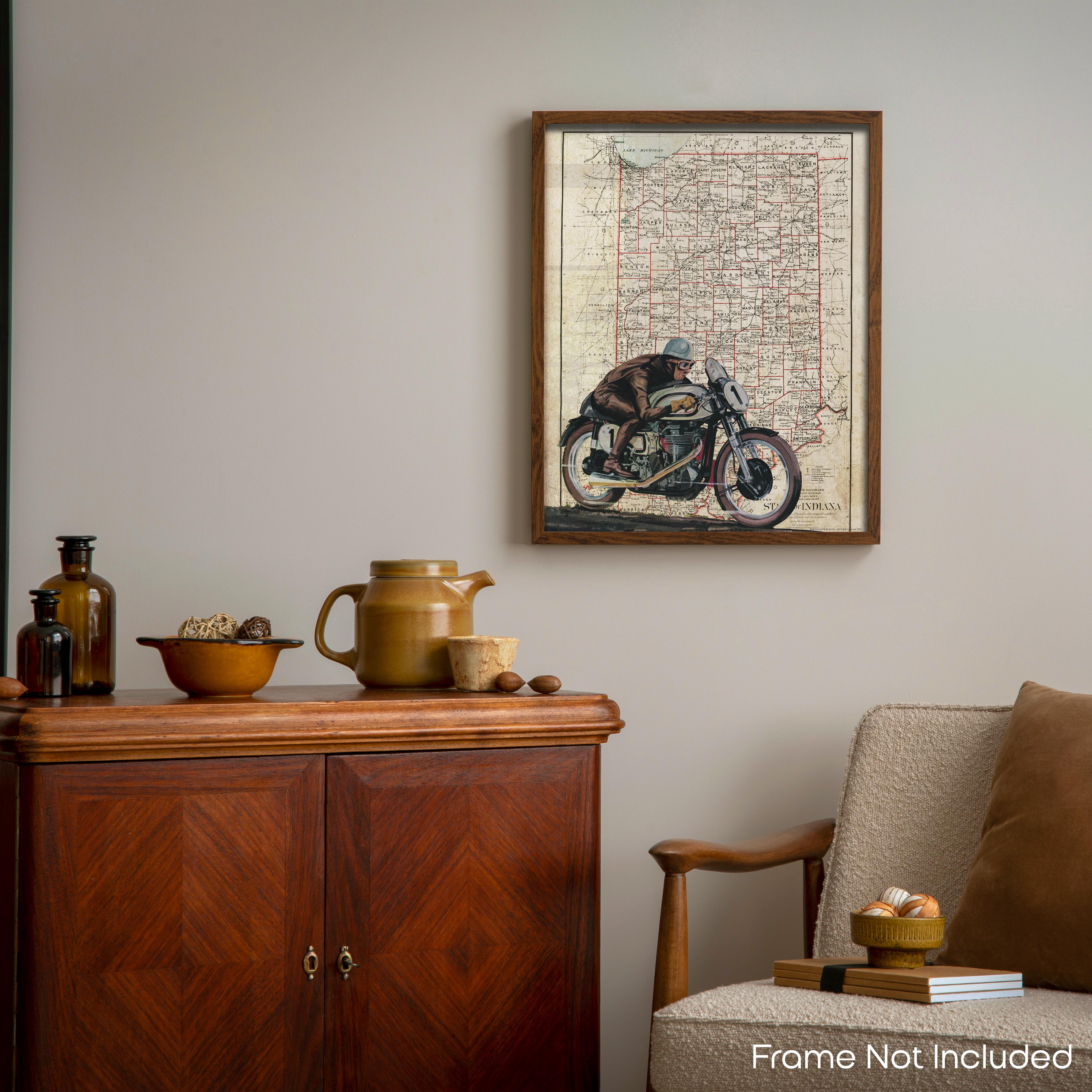 Indiana - Motorcycle Poster