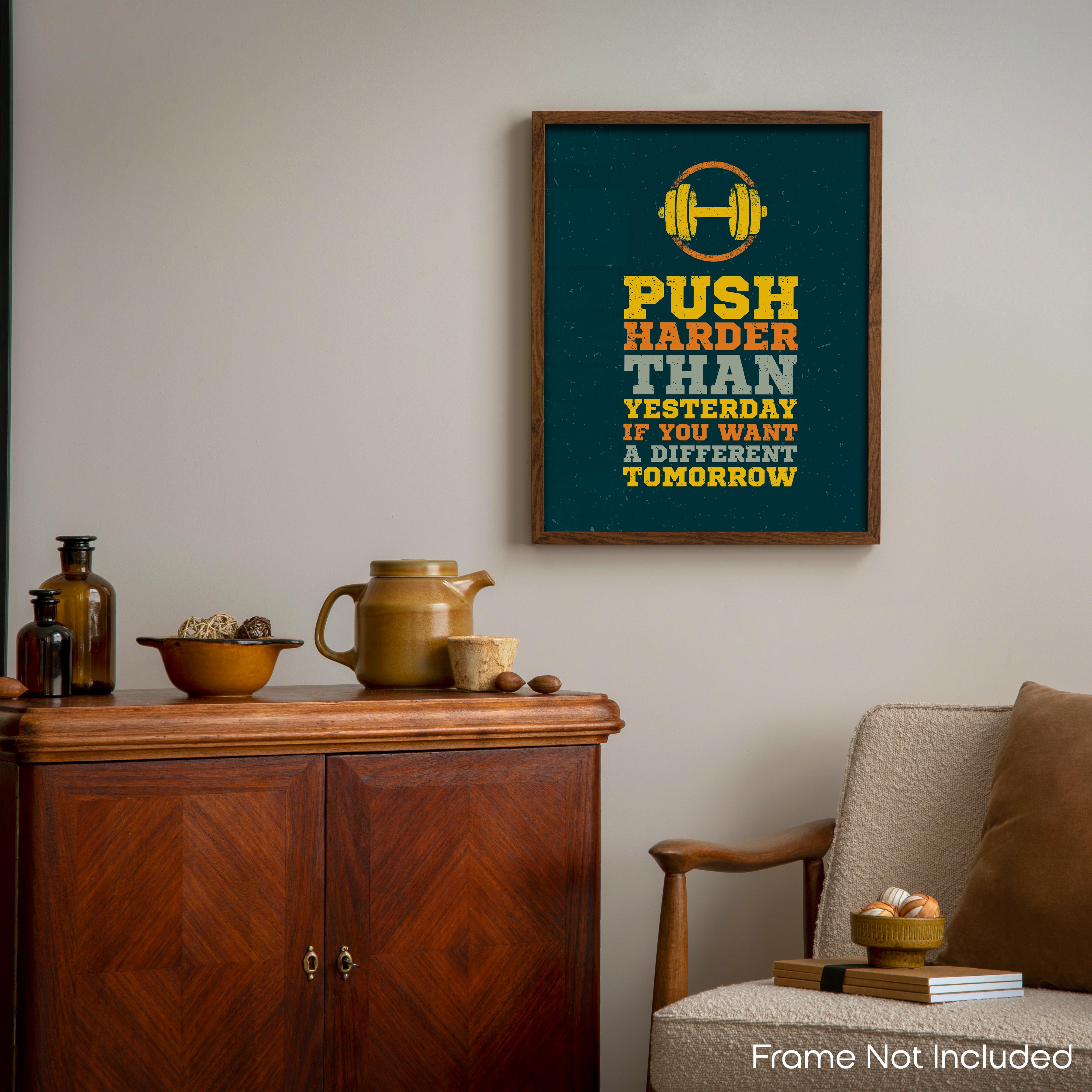Push Harder - Gym Poster