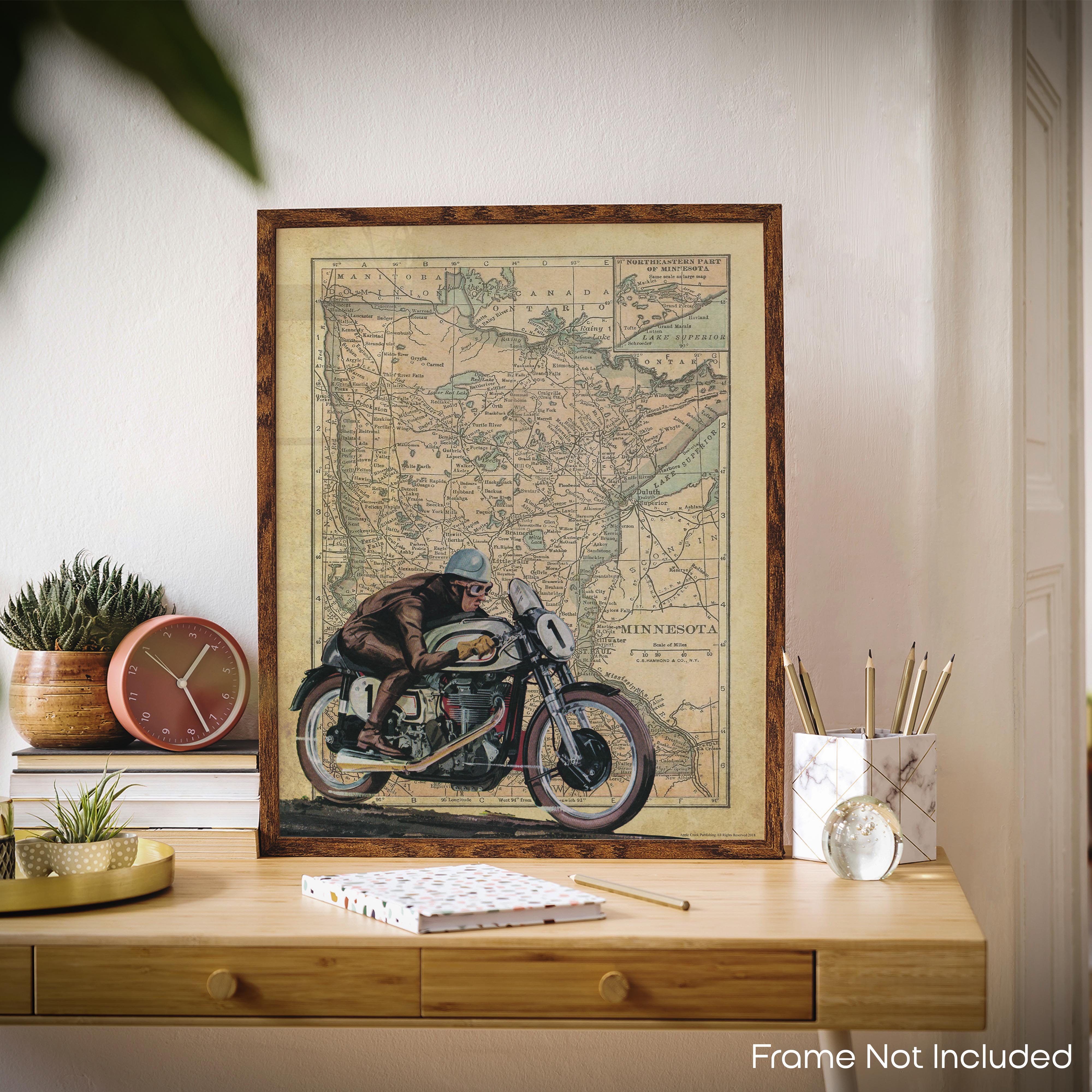 Minnesota - Motorcycle Poster