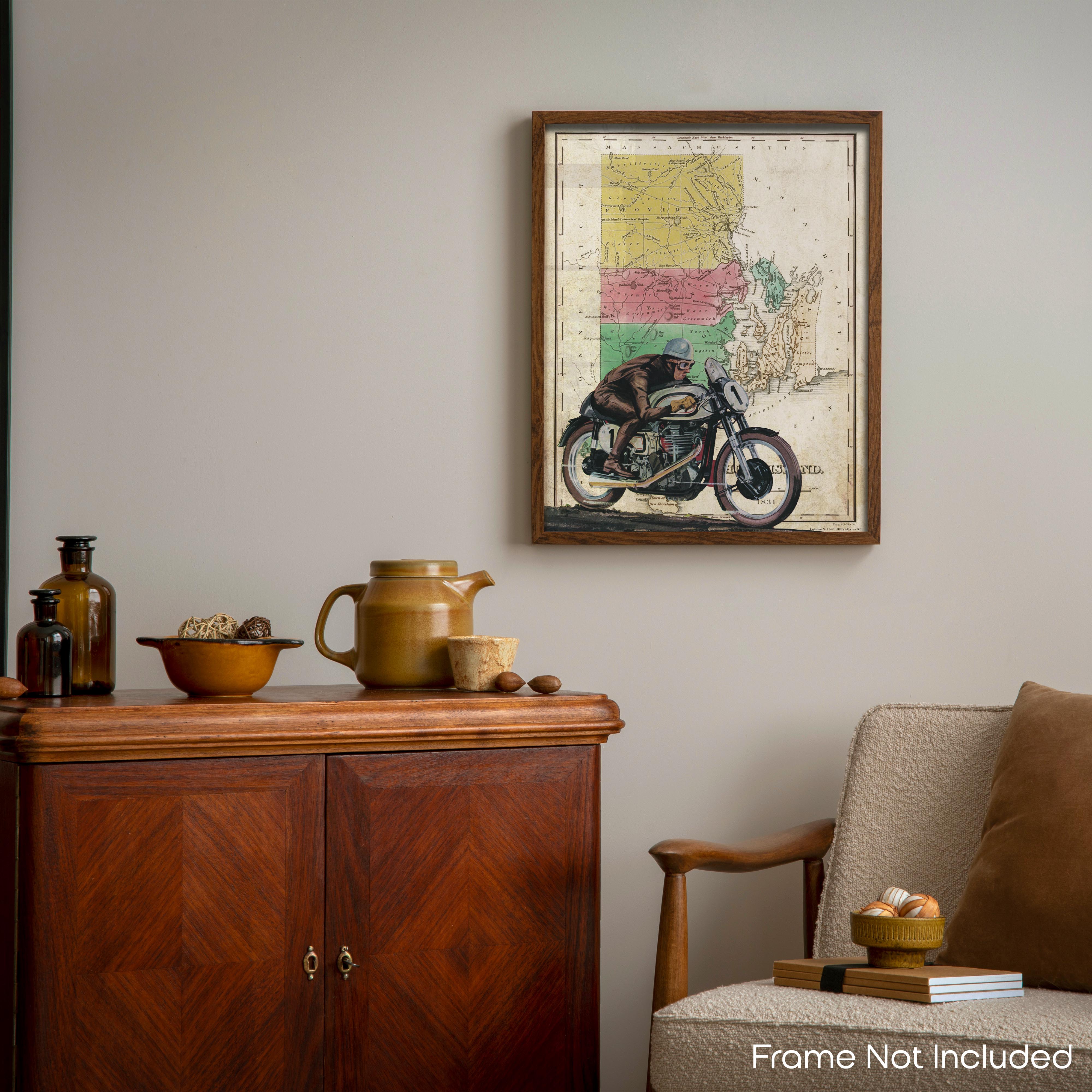 Rhode Island - Motorcycle Poster