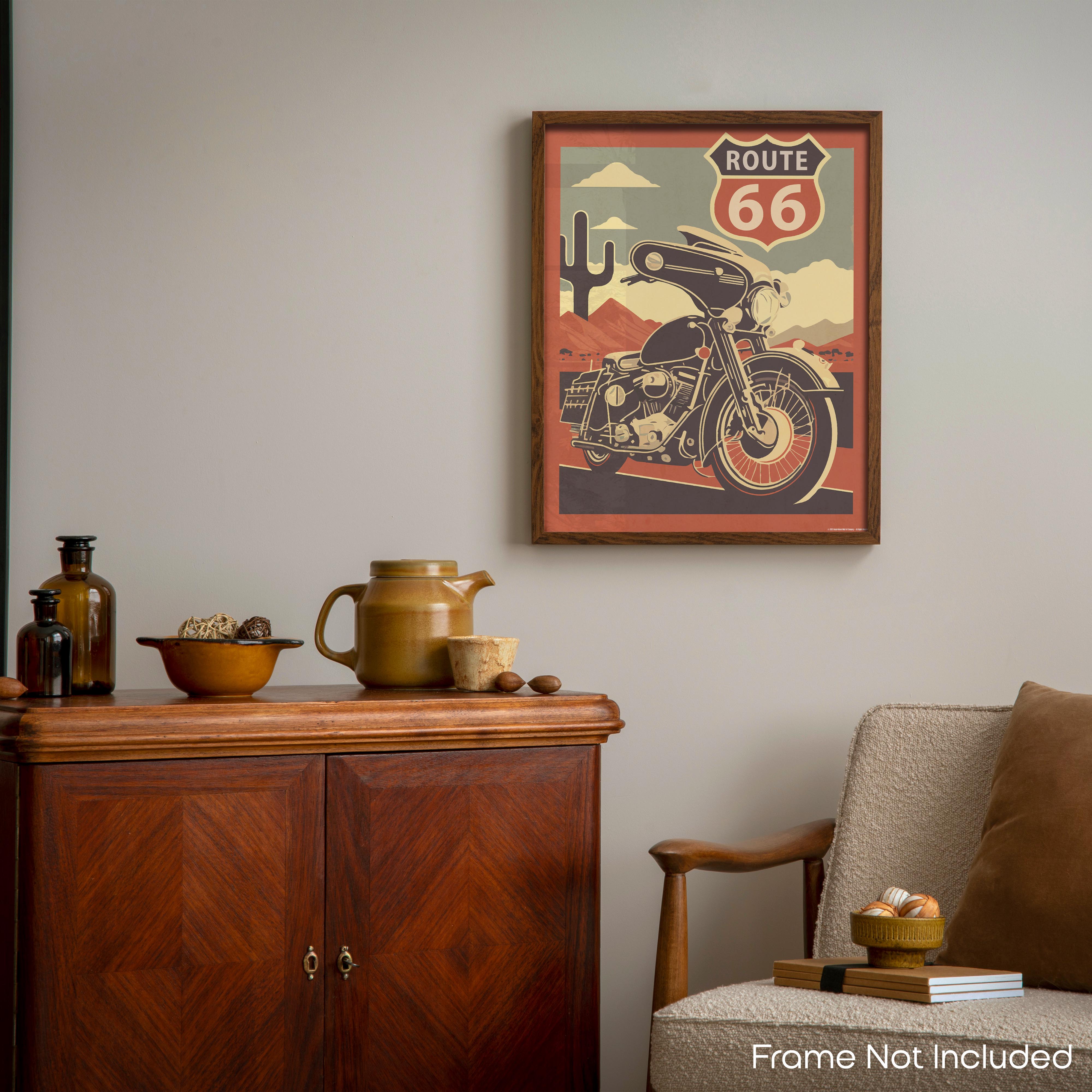 Route 66 - Motorcycle Poster
