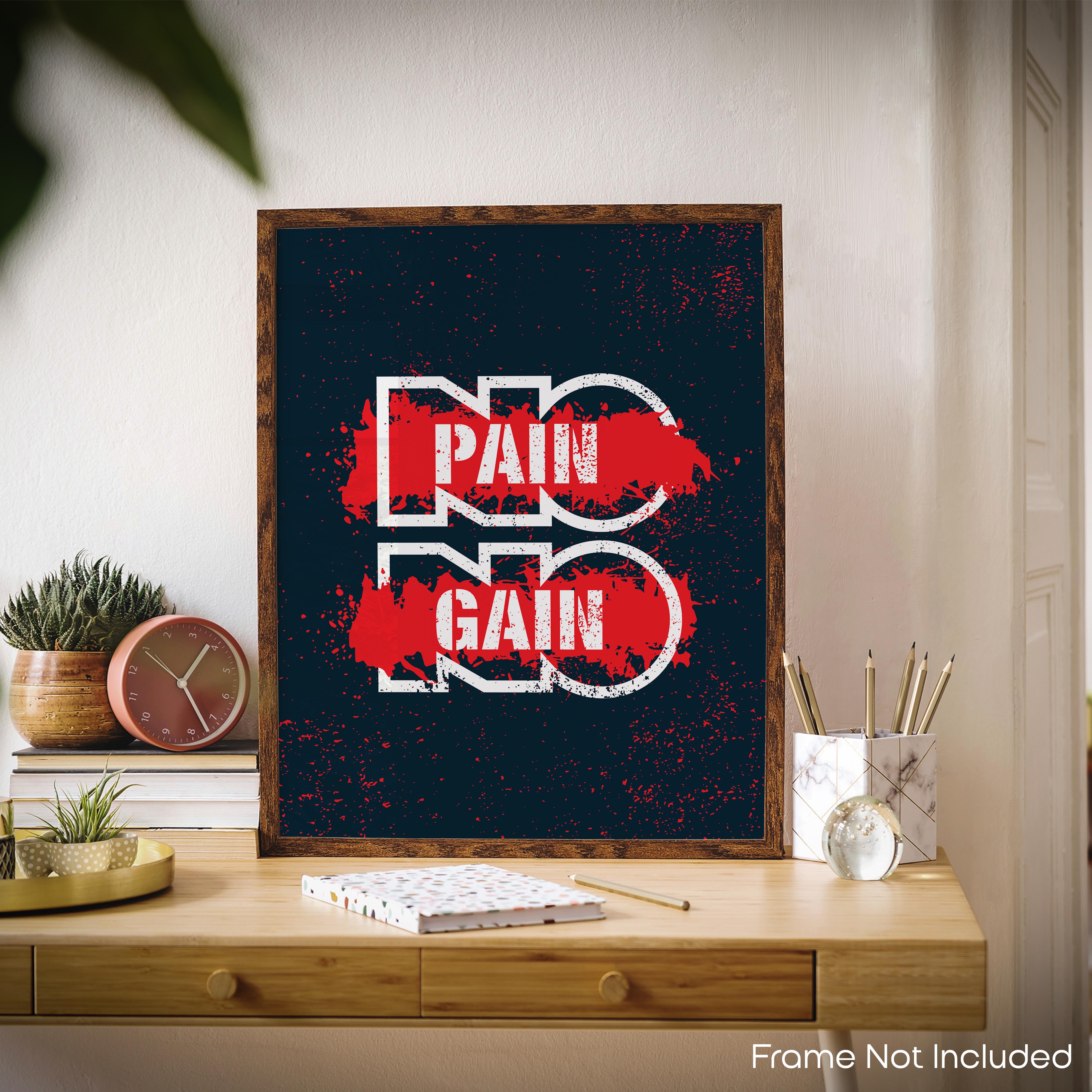 No Pain No Gain - Gym Poster