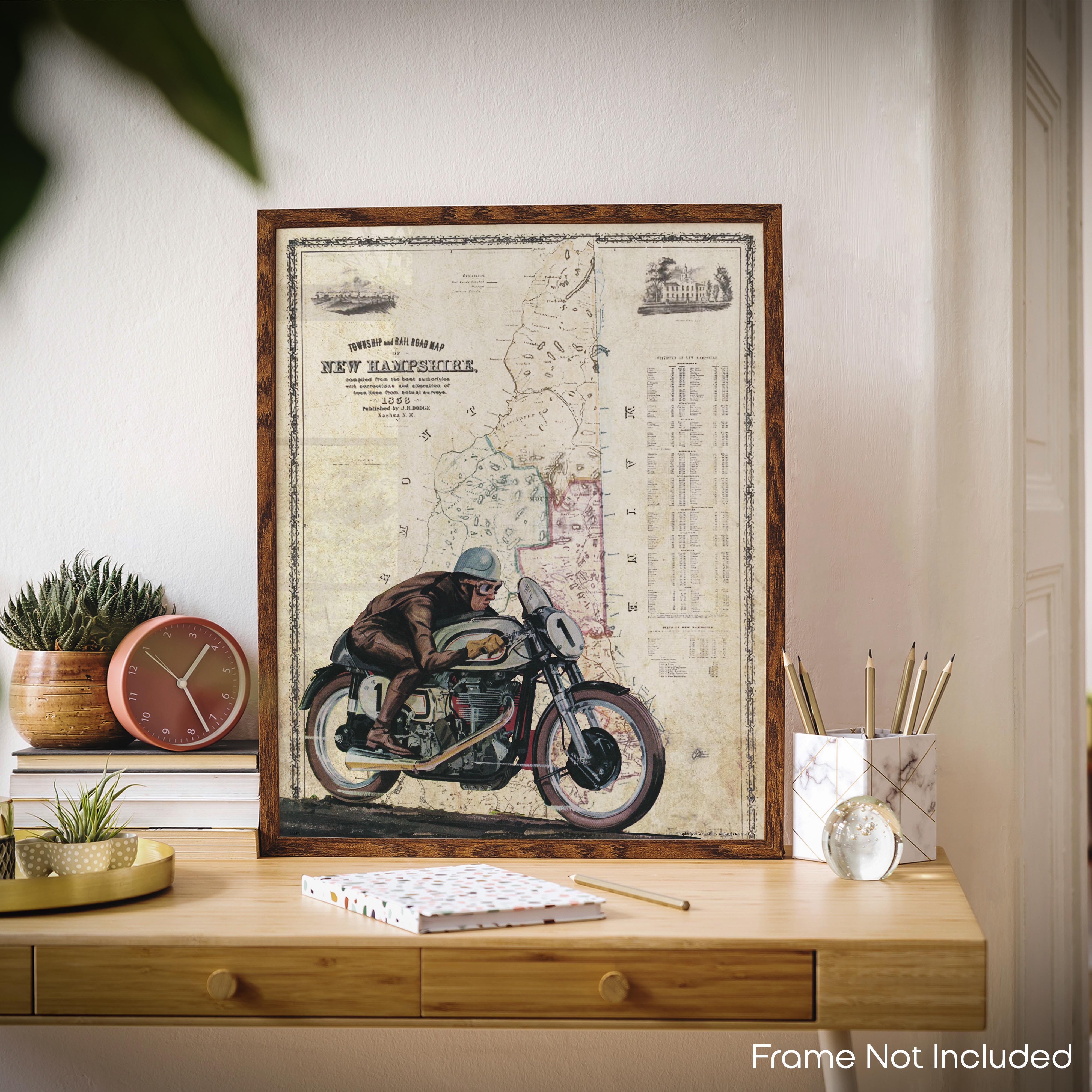 New Hampshire - Motorcycle Poster