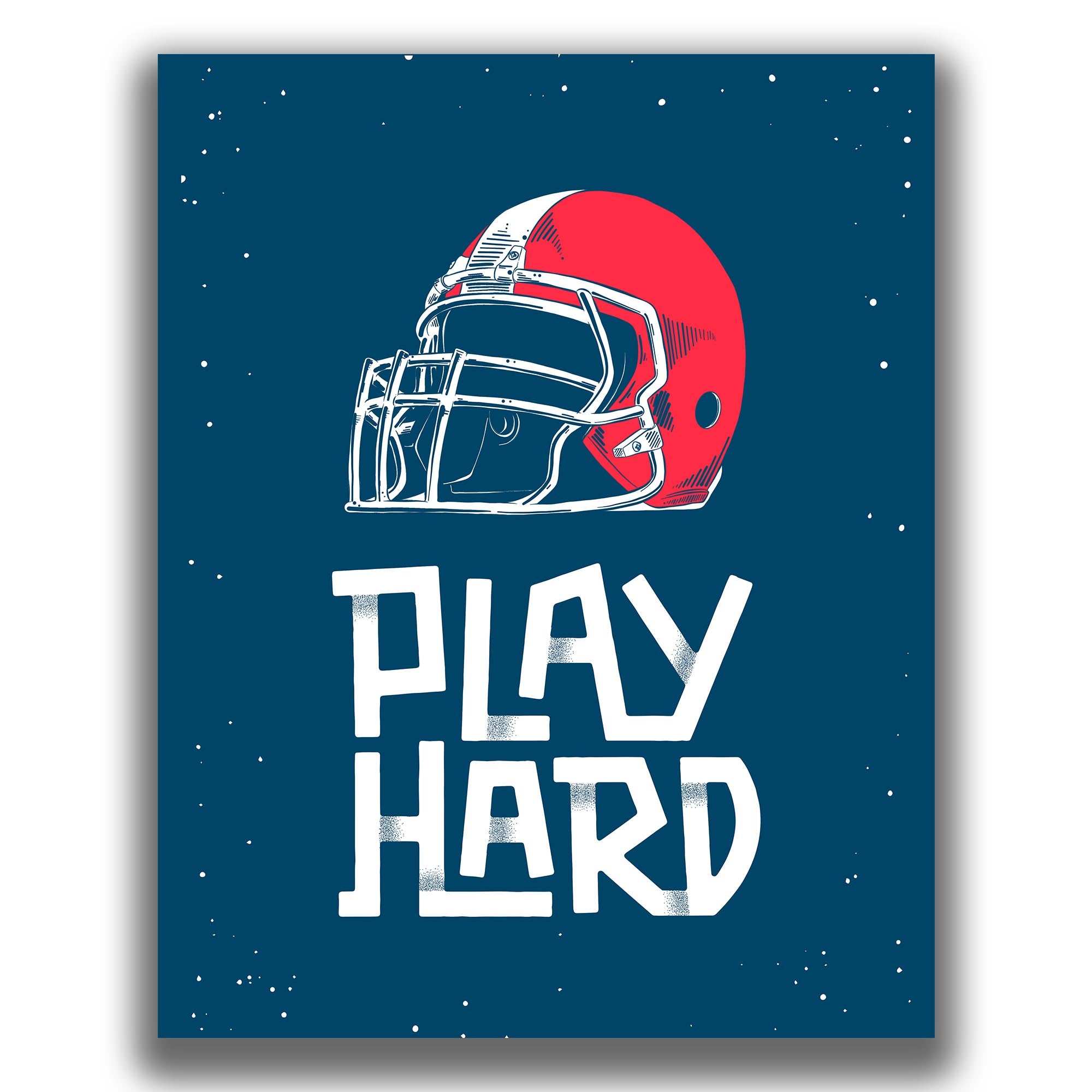 Play Hard - Football Poster