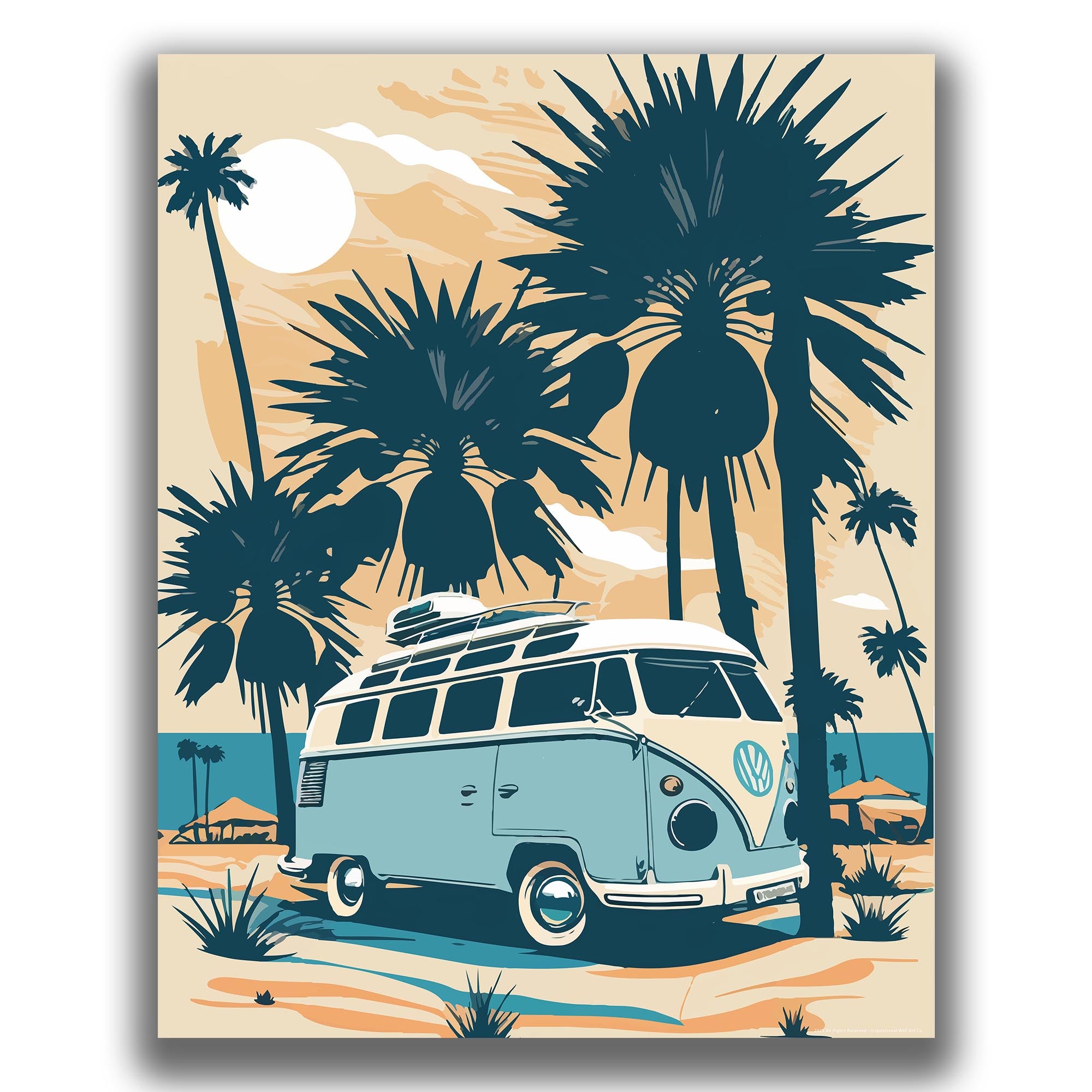 Blue Van - Volkswagen Poster
