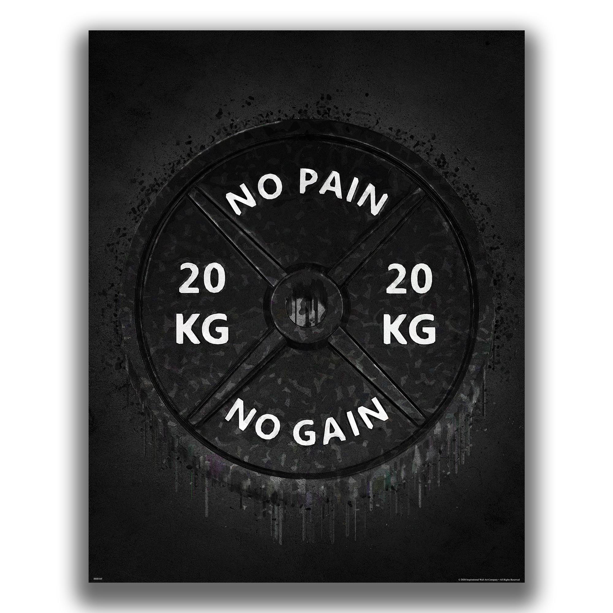 No Pain No Gain Plate - Gym Poster