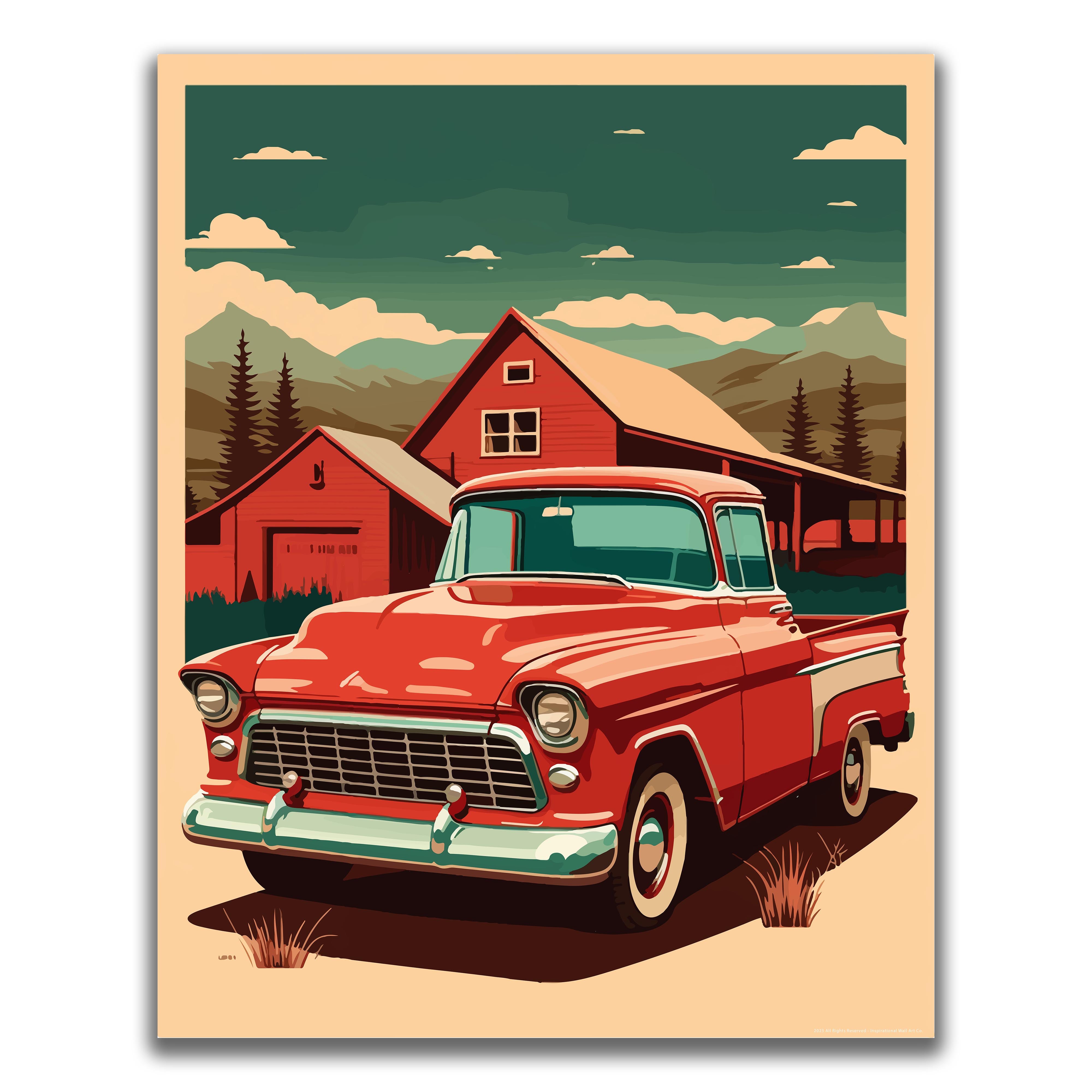 Retro Farm - Truck Poster