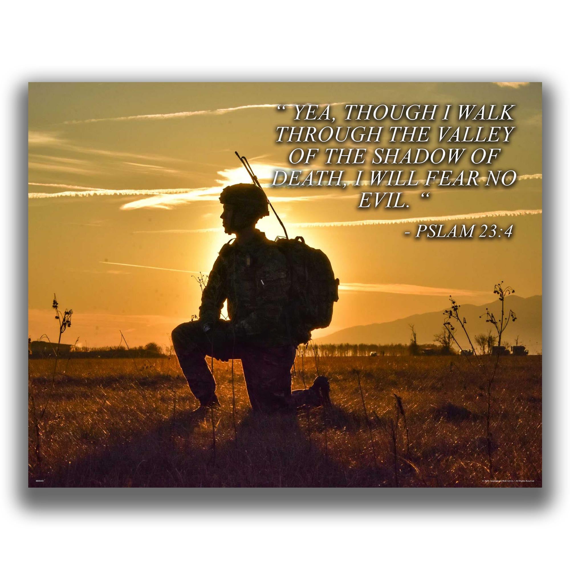 Psalm 23:4 - Military Poster