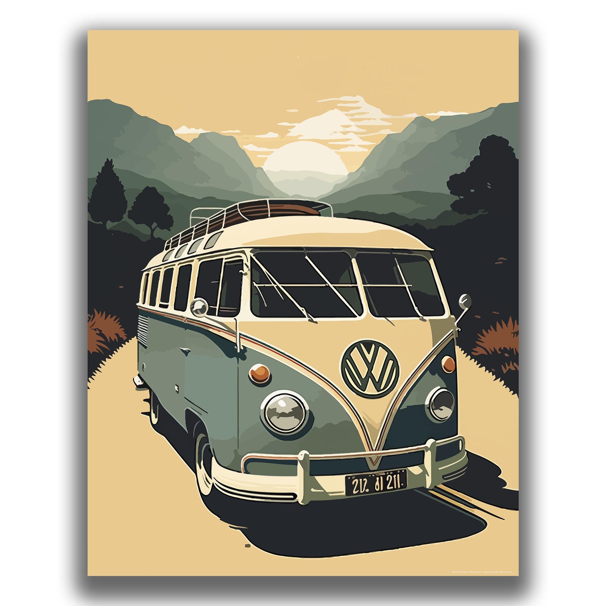 Van Mountains - Volkswagen Poster