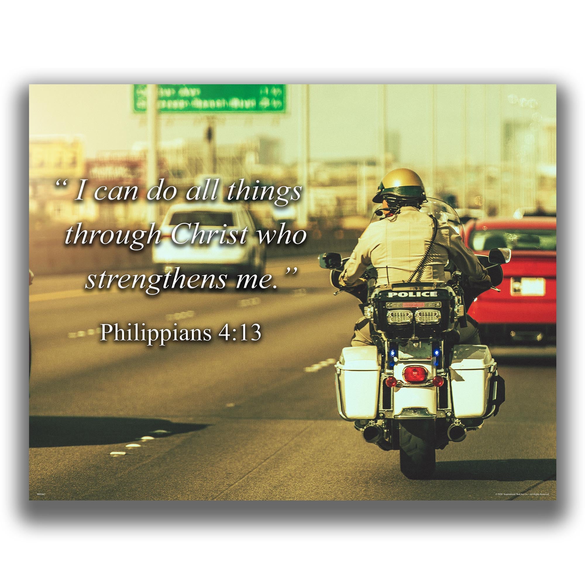 Philippians 4:13 - Motorcycle Poster