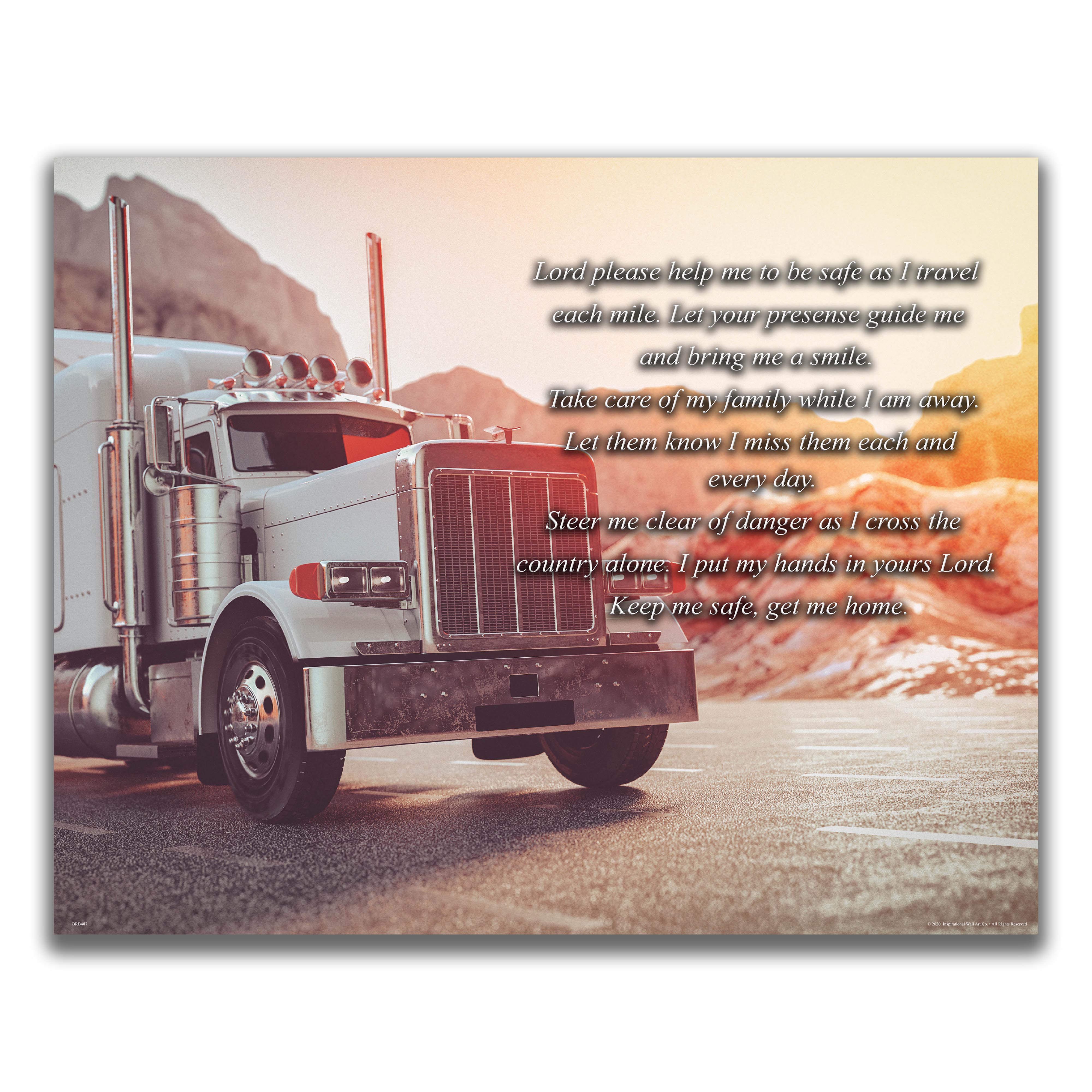 Semi Truck Driver Motivational Poster Art Print Dispatch Office Wall Decor Gift - Semi Truck Poster
