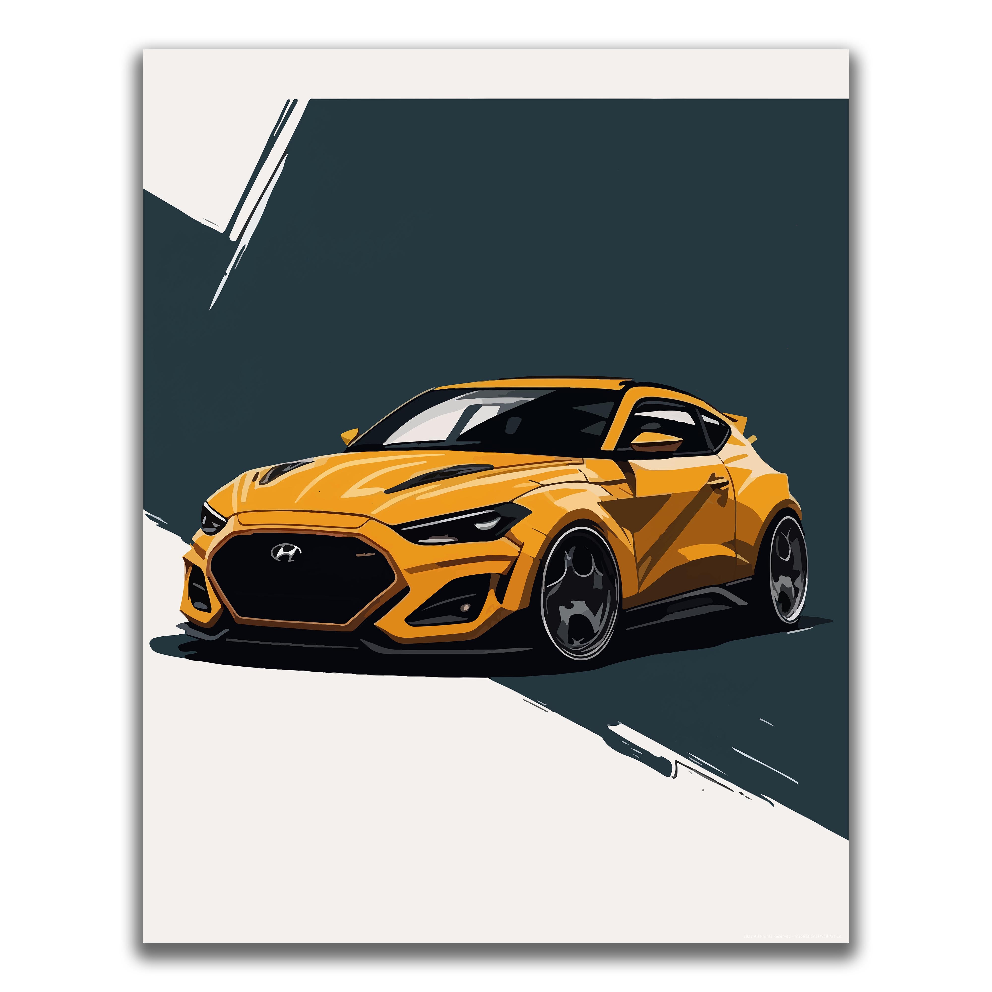 Yellow - Car Poster