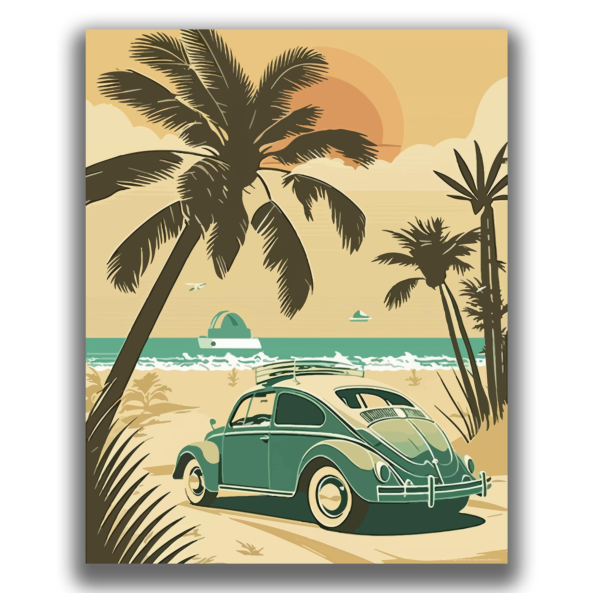 Palm Trees - Volkswagen Poster