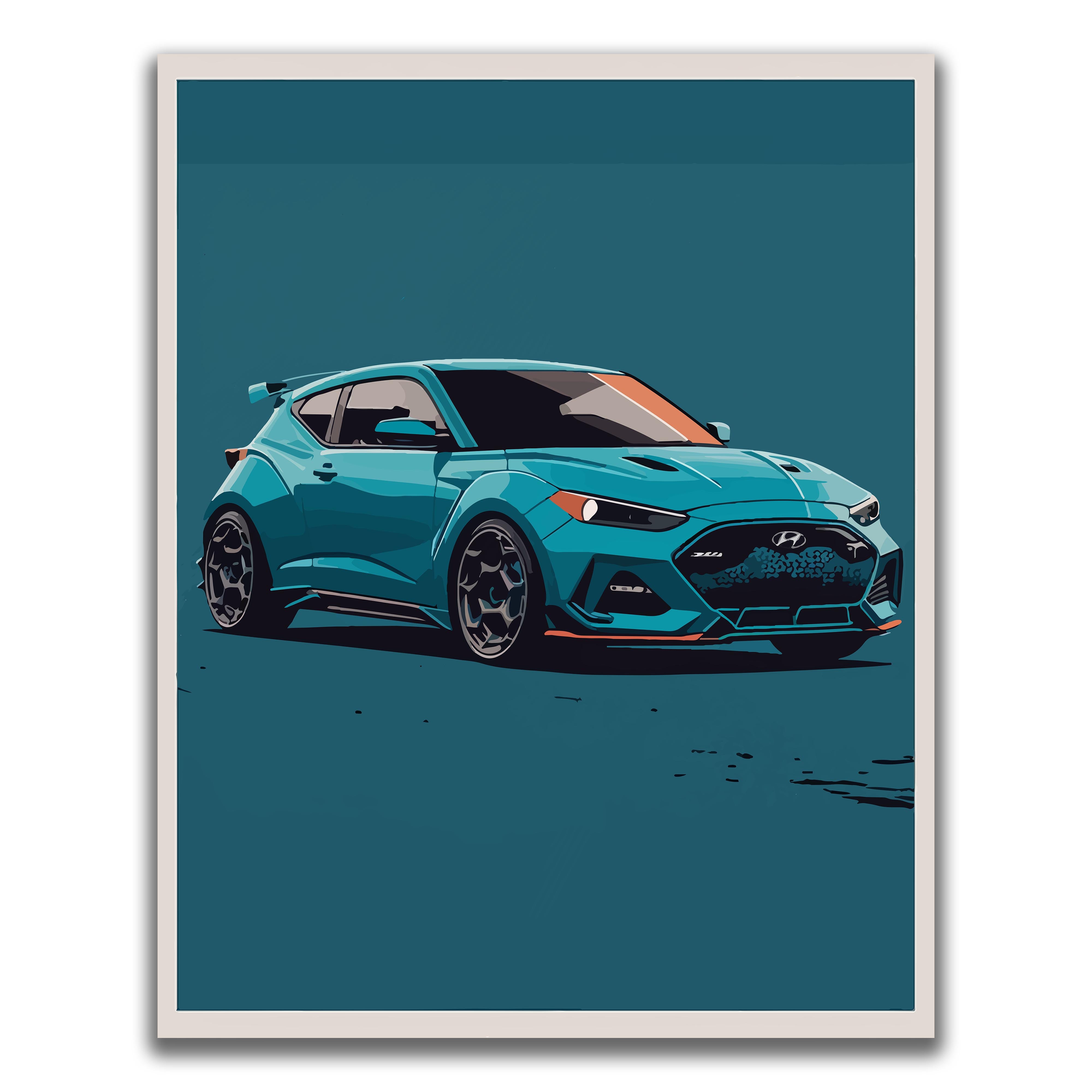 Blue Abstract - Car Poster