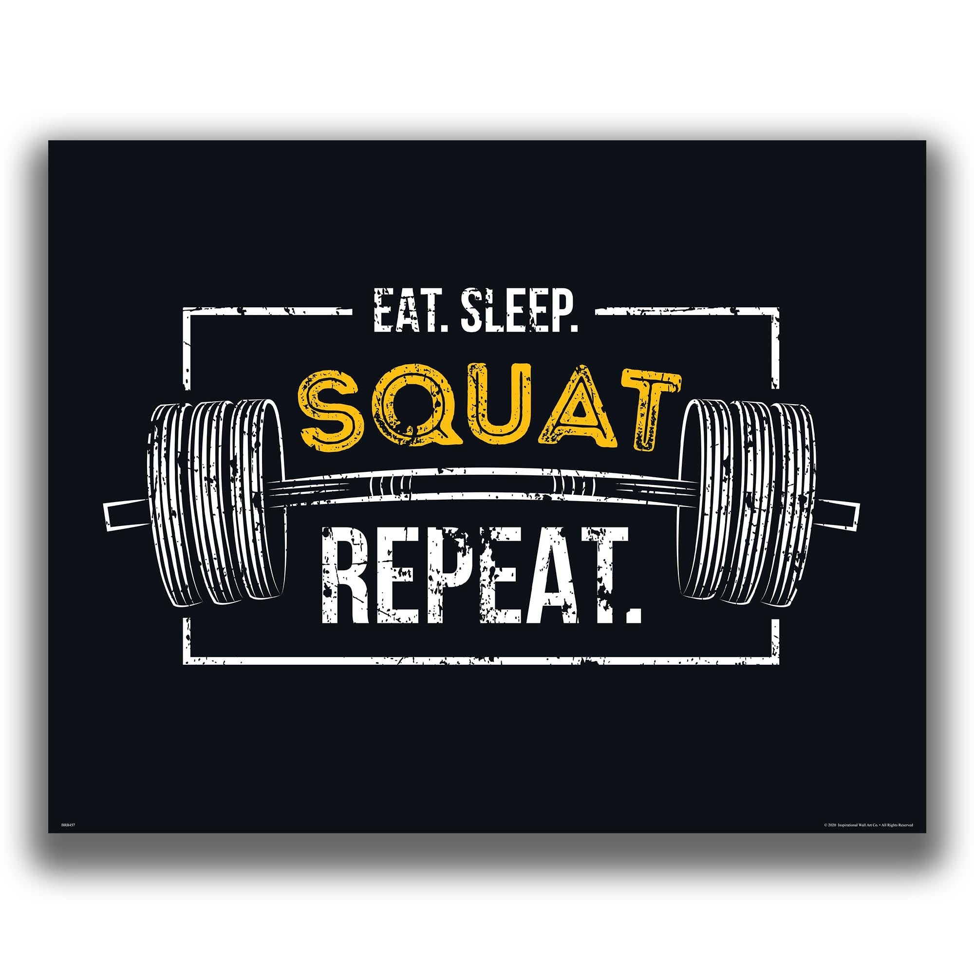 Eat Sleep Squat Repeat - Gym Poster