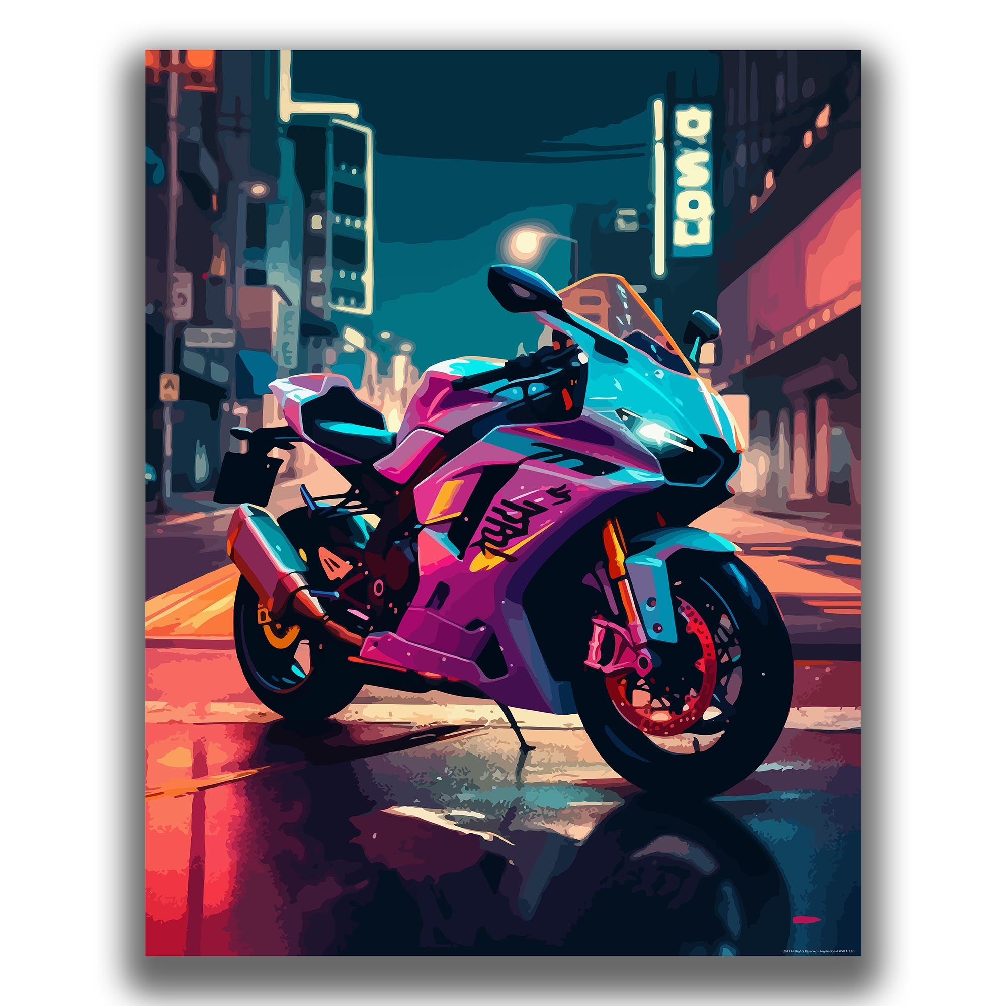 Gleaming - Motorcycle Poster
