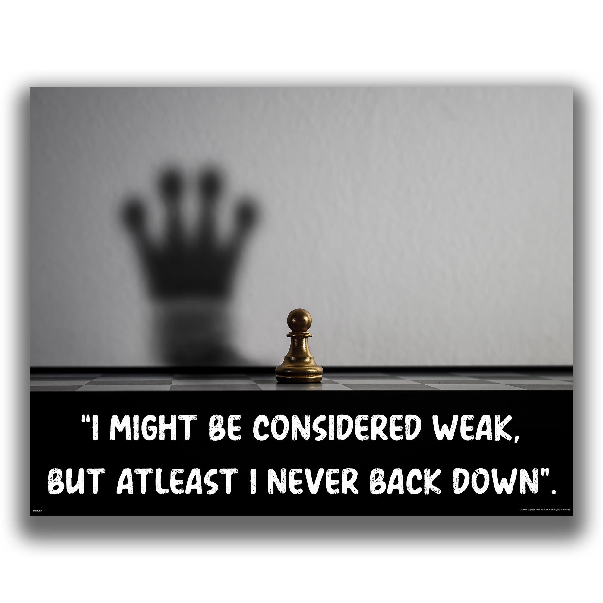 Never Back Down - Chess Poster