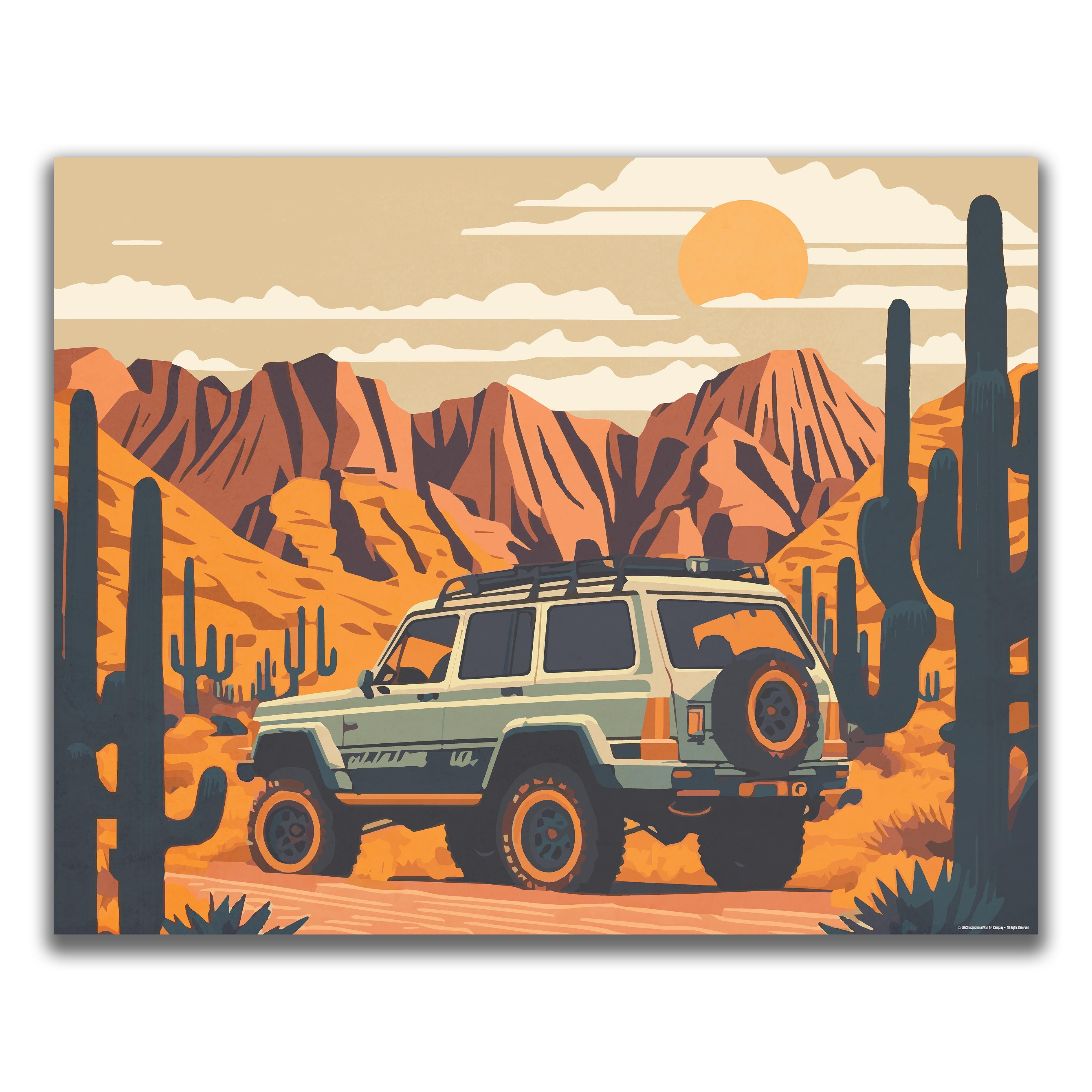 Desert Jeep - Truck Poster