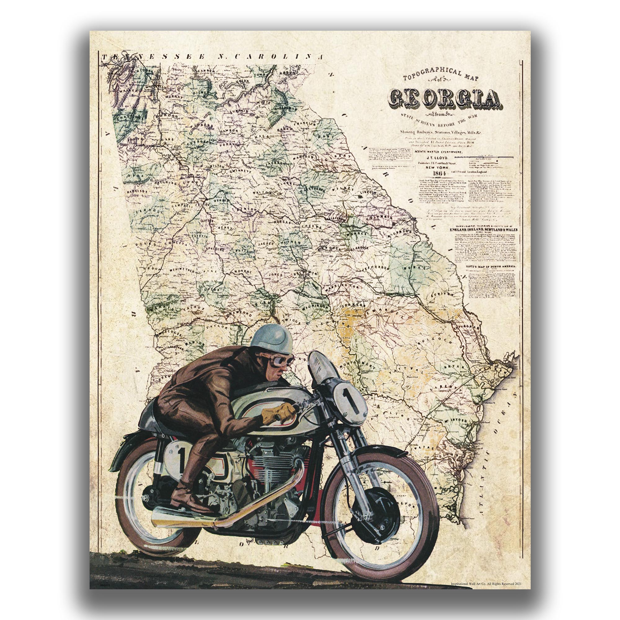 Georgia - Motorcycle Poster