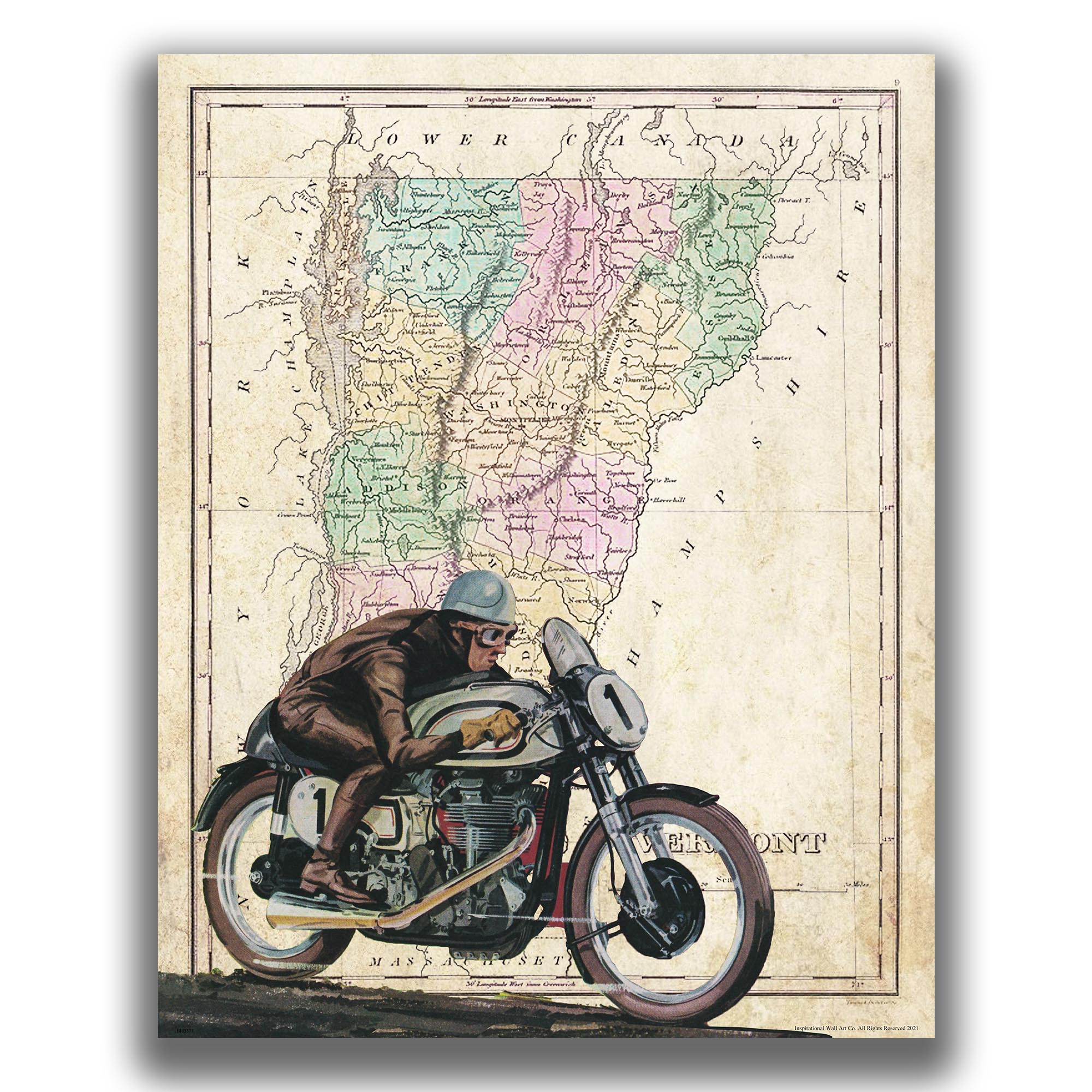 Vermont - Motorcycle Poster