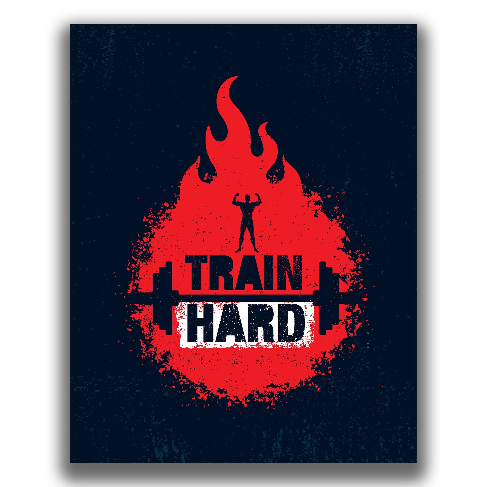Train Hard - Gym Poster
