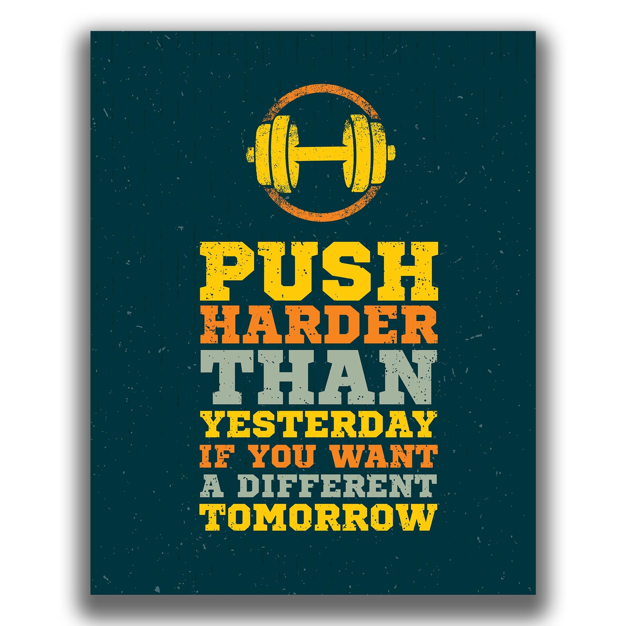 Push Harder - Gym Poster