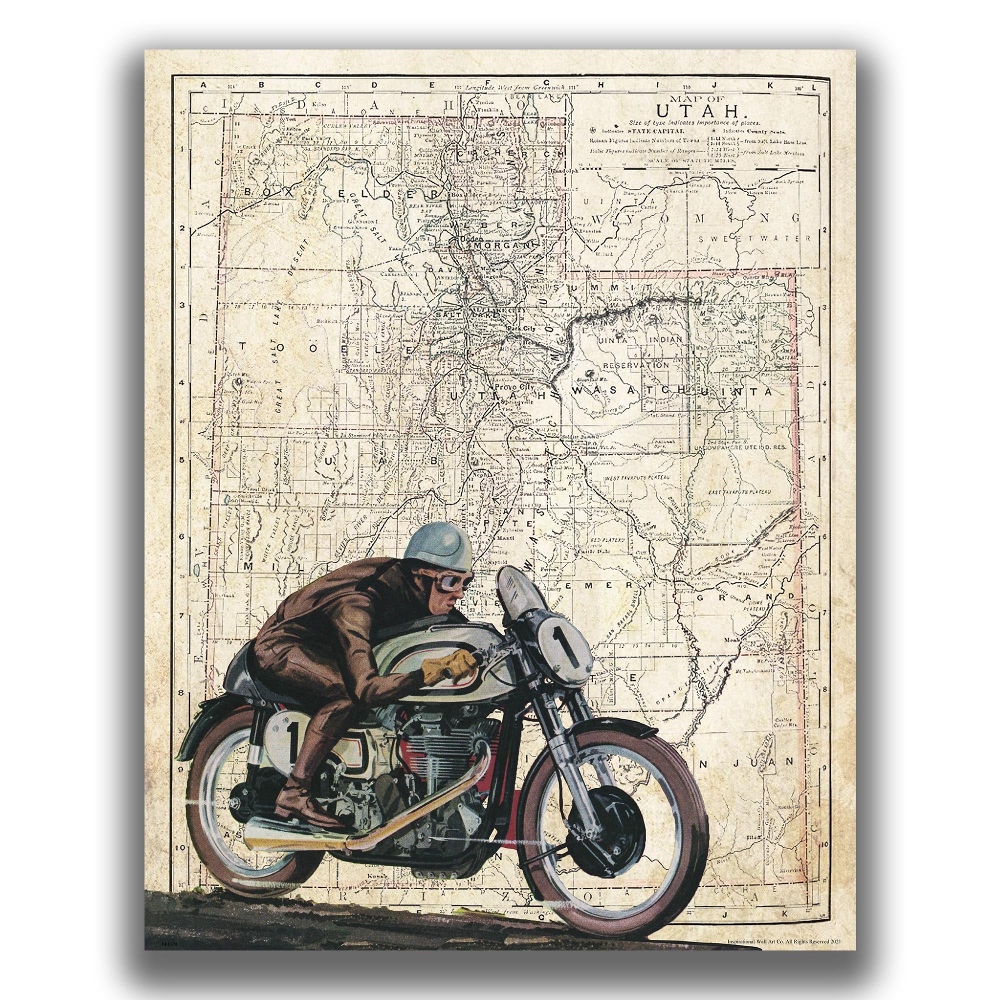 Utah - Motorcycle Poster