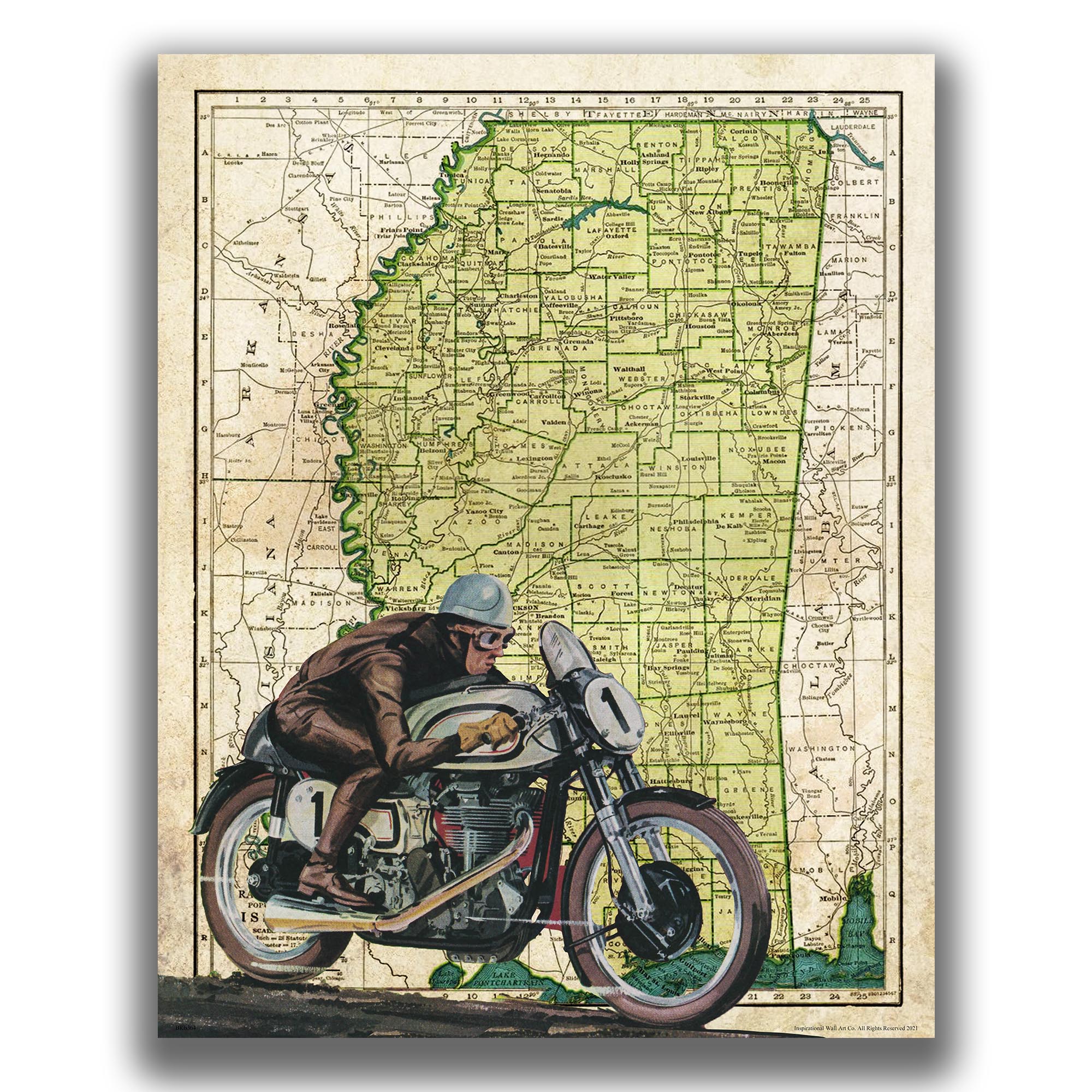 Mississippi - Motorcycle Poster