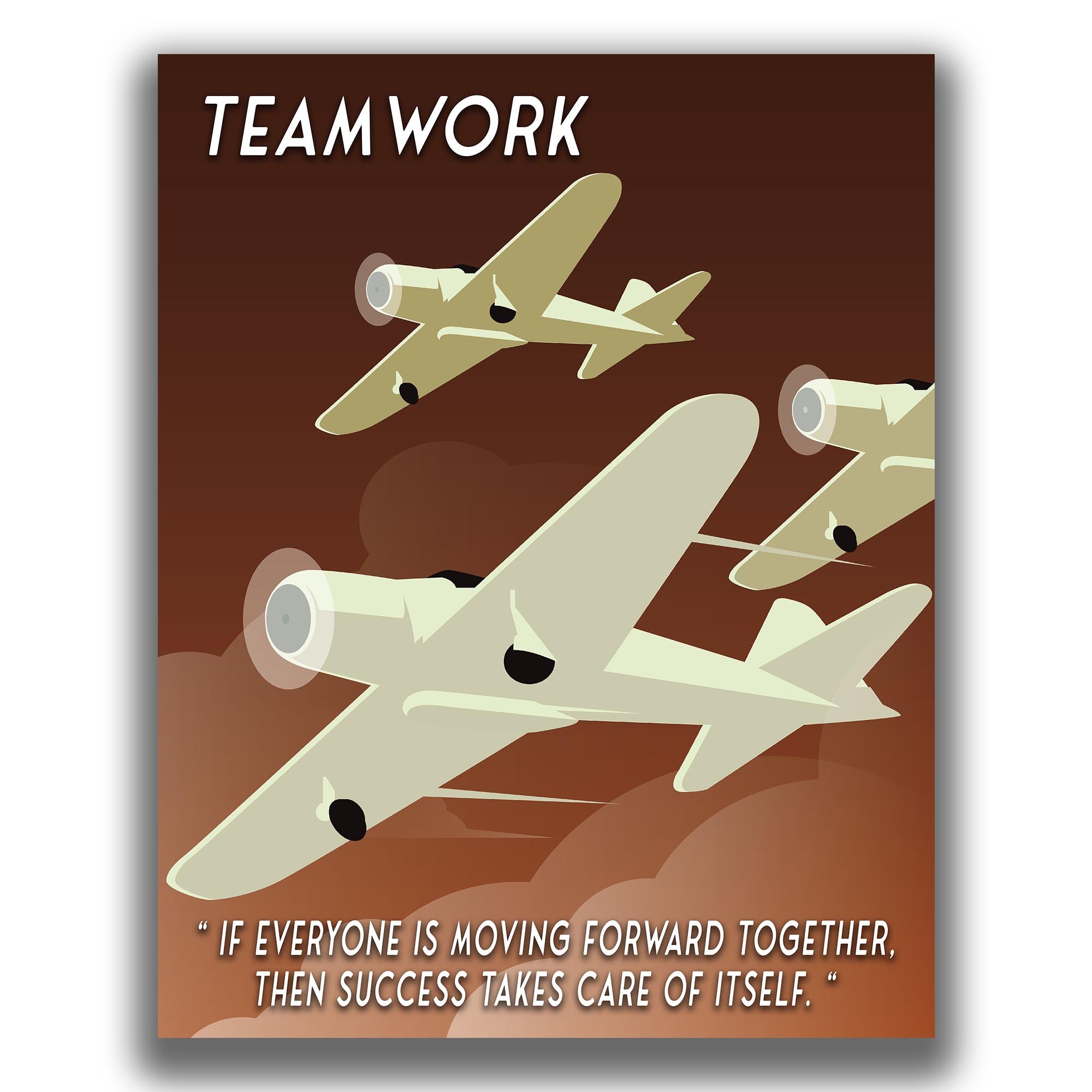Teamwork - Airplane Poster
