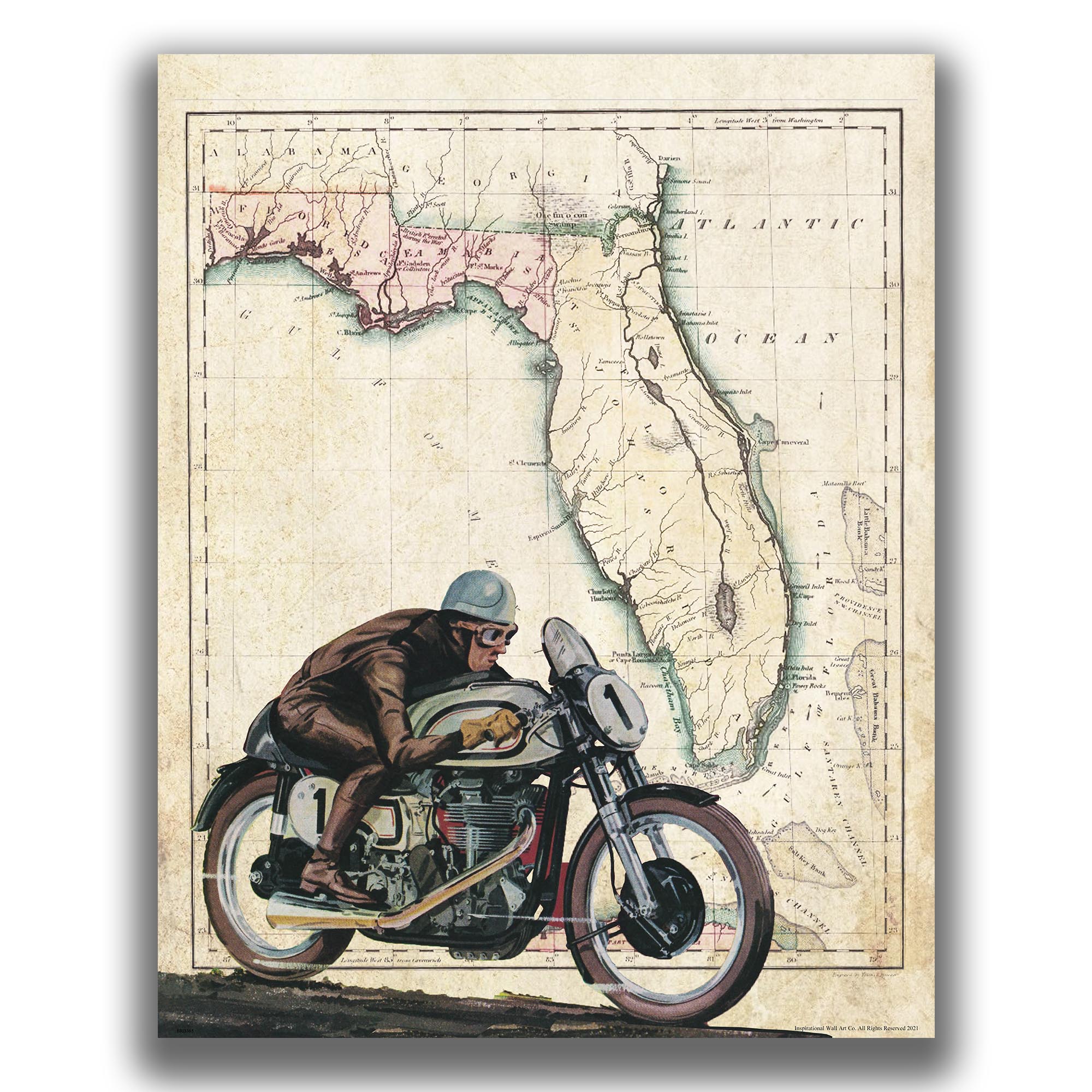 Florida - Motorcycle Poster